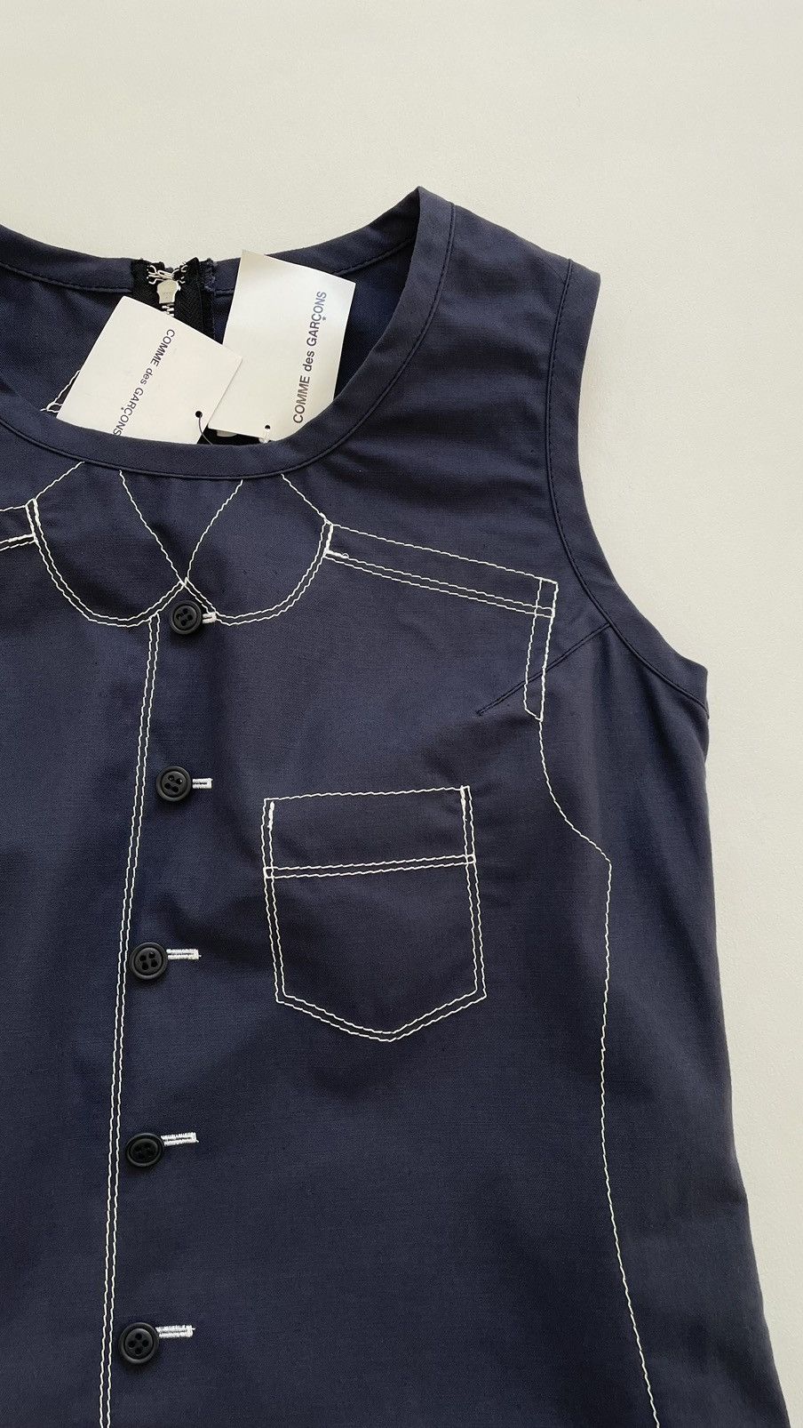 Comme des Garcons S/S 10 ‘Shirt Illusion’ Blouse Top Size S / US 4 / IT 40 - 7 Thumbnail
