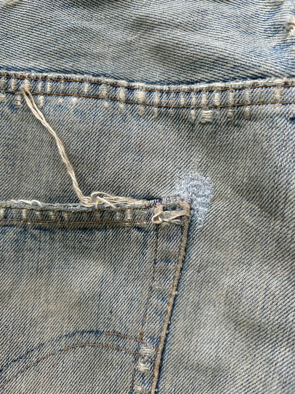 Levi's × Vintage 70's THRASHED Levi's 6 Reconstructed Repair Denim Size US 33 - 13 Thumbnail