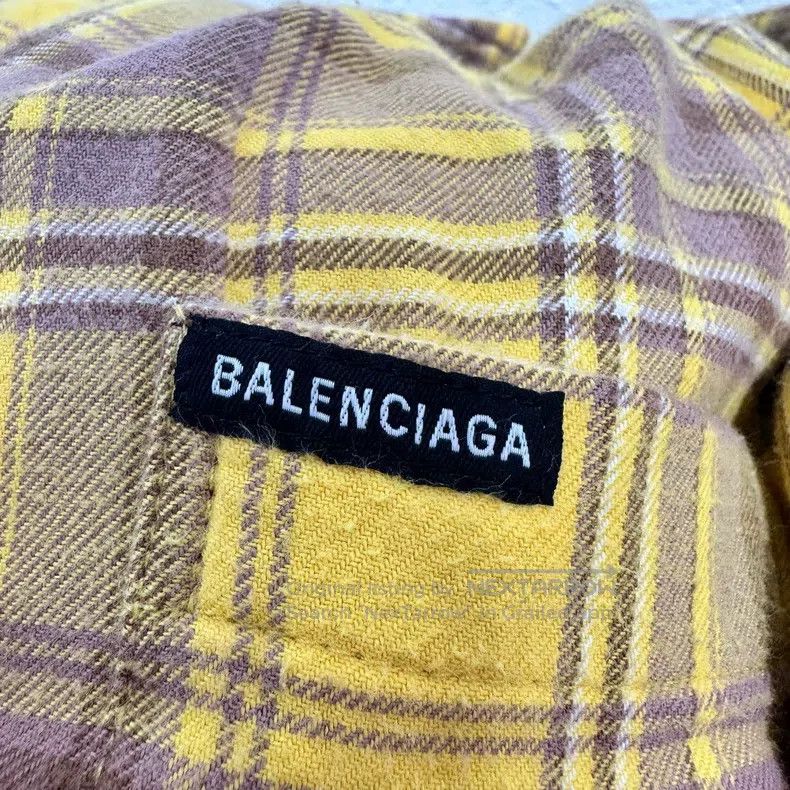 Balenciaga Balenciaga Pink-lined fluffy yellow checkered cotton-padde Size US L / EU 52-54 / 3 - 4 Thumbnail