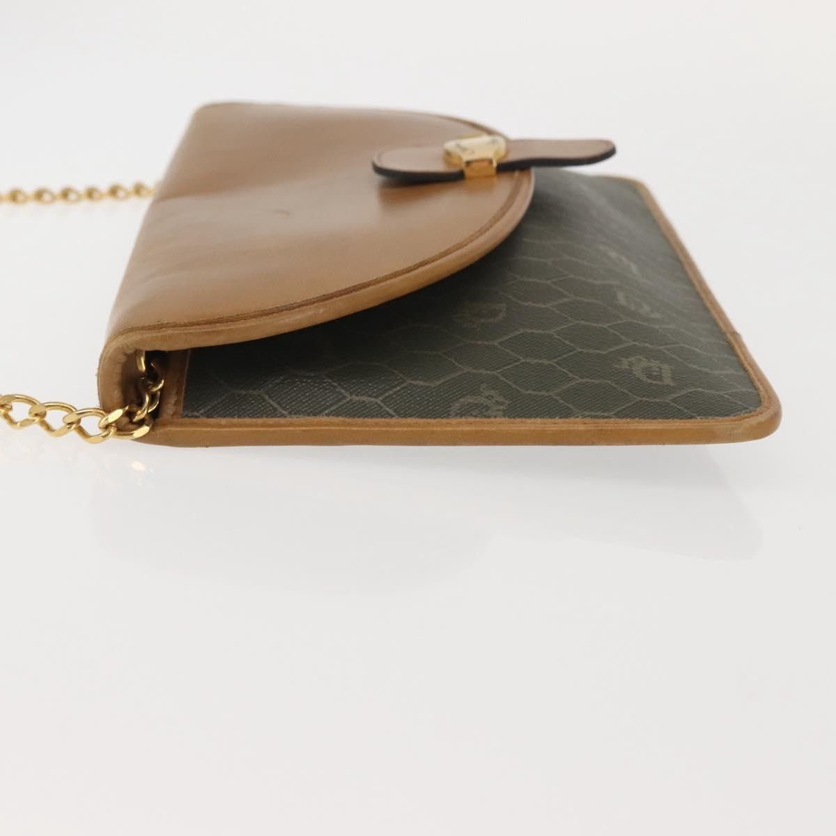 Dior DIOR Honeycomb Canvas Chain Shoulder Bag Pvc Brown Gold Size ONE SIZE - 5 Thumbnail