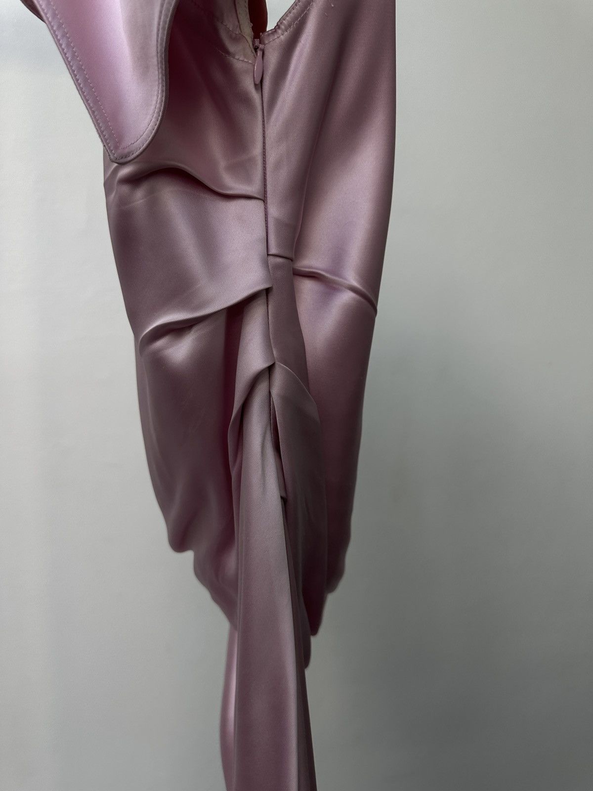 Helmut Lang Helmut Lang Draped Silk-Blend Slip Dress – Blush Pink Size S / US 4 / IT 40 - 4 Thumbnail