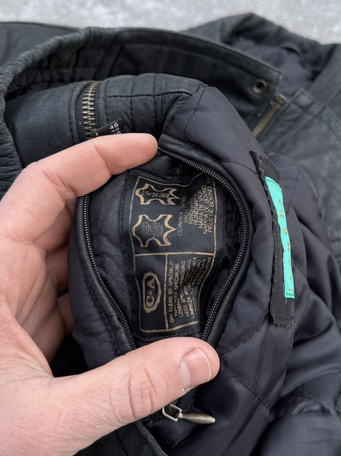 Vintage Vintage 90s rare streetwear avantgarde leather track jacket Size US M / EU 48-50 / 2 - 14 Thumbnail