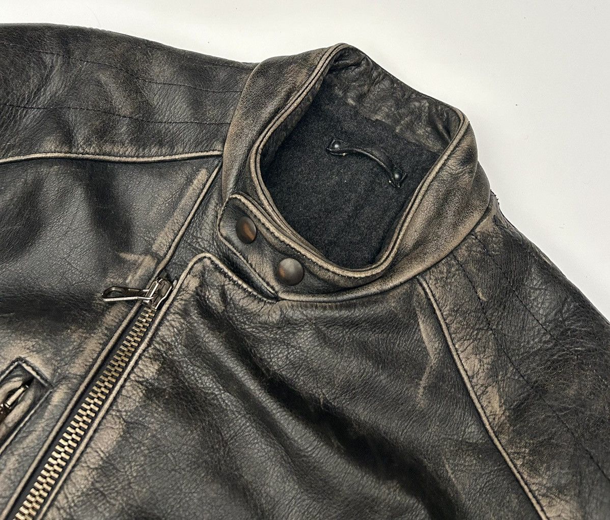 Hein Gericke × Vintage Vintage Hein Gericke Faded Leather Cafe Racer Biker Jacket Size US M / EU 48-50 / 2 - 4 Thumbnail