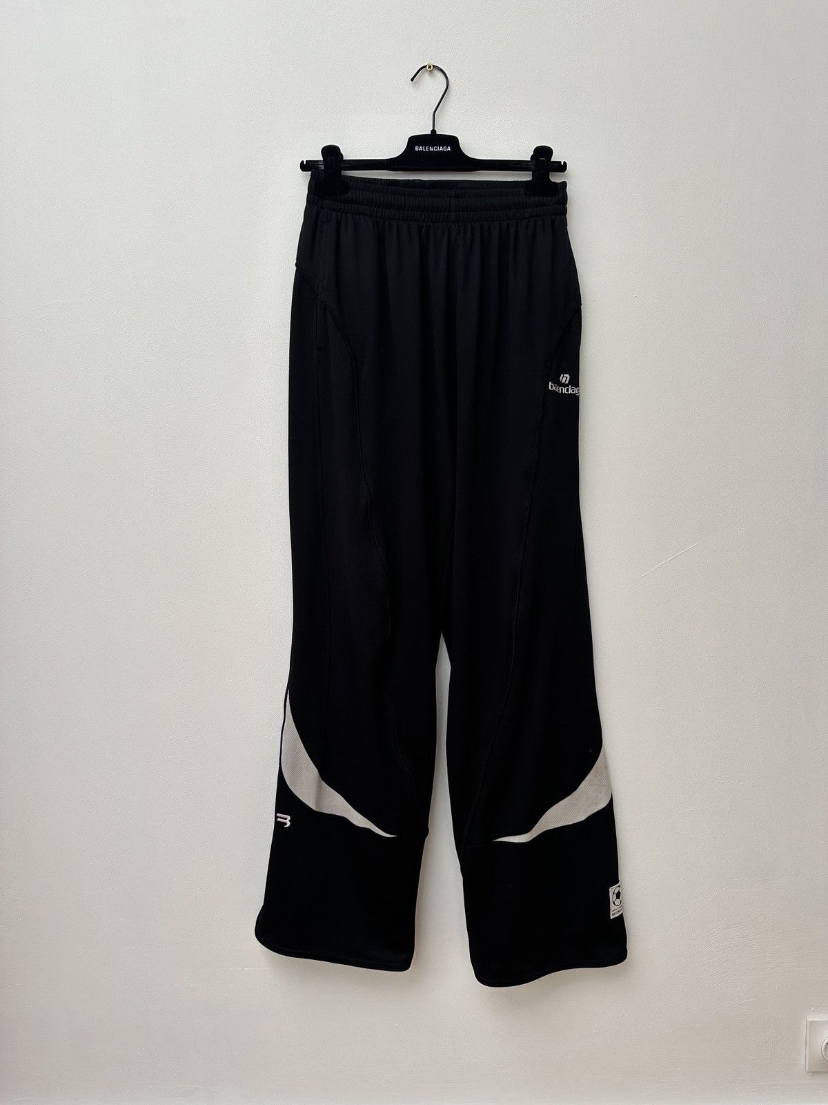 image of Balenciaga Soccer Football Jogging Pant in Black, Men's (Size 28)