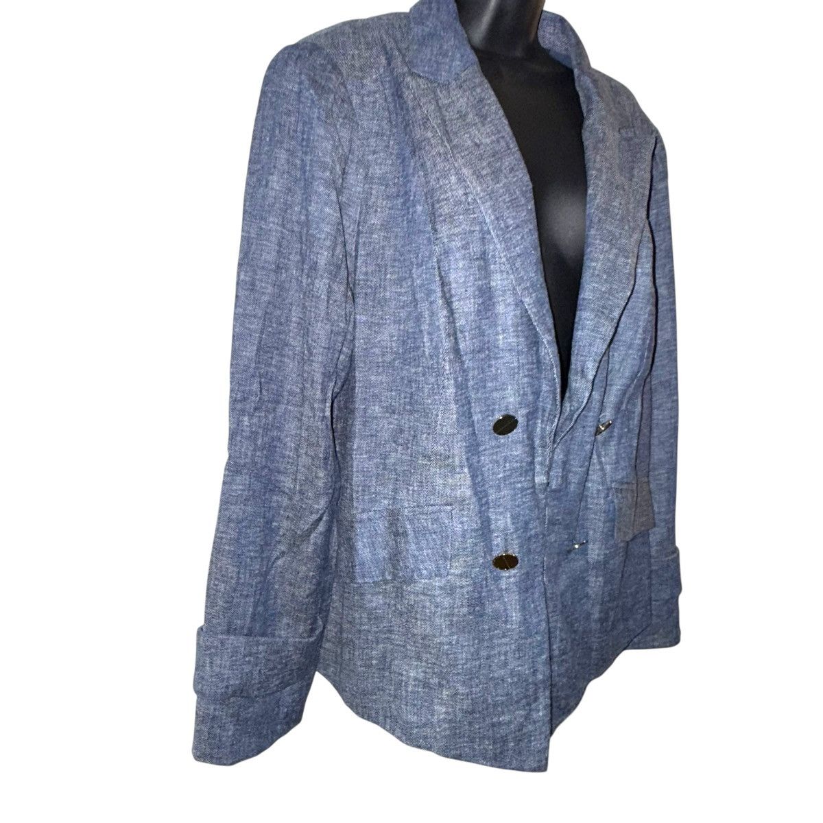 Chicos Chico’s Black Label linen blend twill blazer Size L / US 10 / IT 46 - 2 Thumbnail
