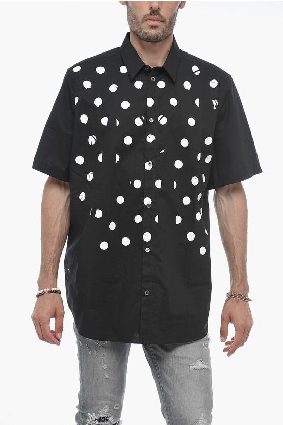Raf Simons o1mle1124 Short Sleeve Shirt in Black/White Size US M / EU 48-50 / 2 - 1 Thumbnail