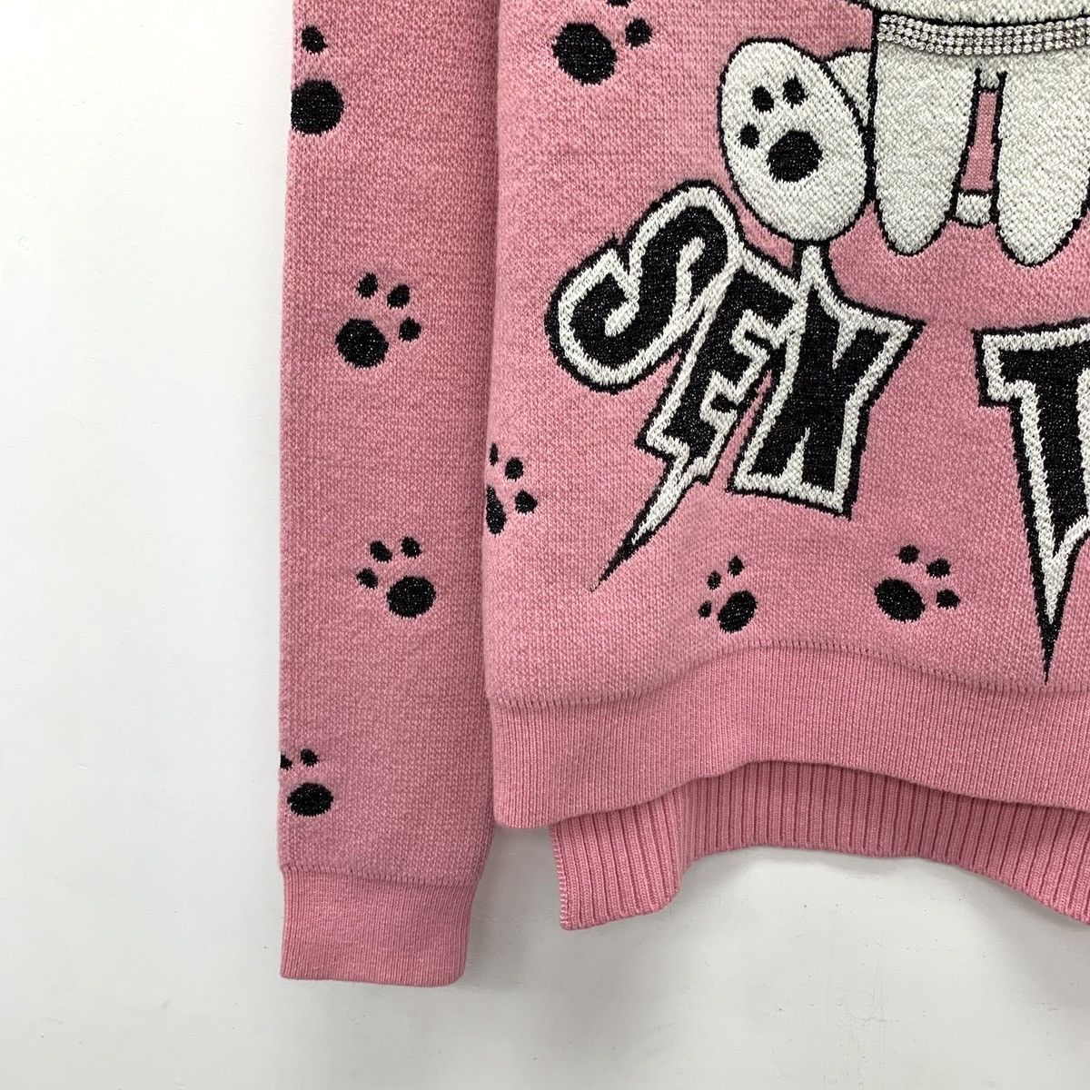 Philipp Plein Philipp Plein Cat Intarsia Long Sleeve Knit Sweater K26WX Size S / US 4 / IT 40 - 4 Thumbnail