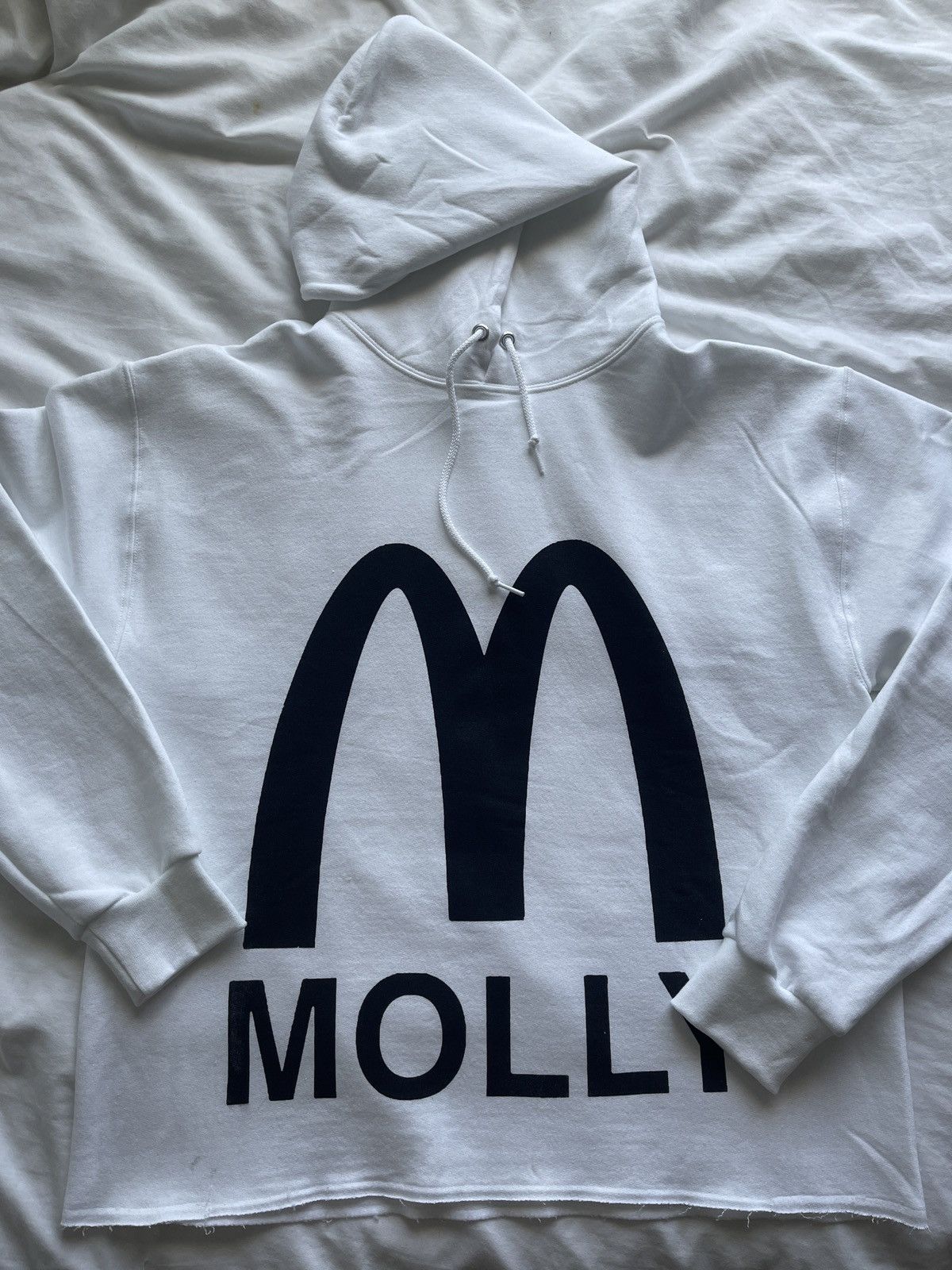 Other × Streetwear GRIMY KIDS White Molly Cropped Hoodie M | Grailed