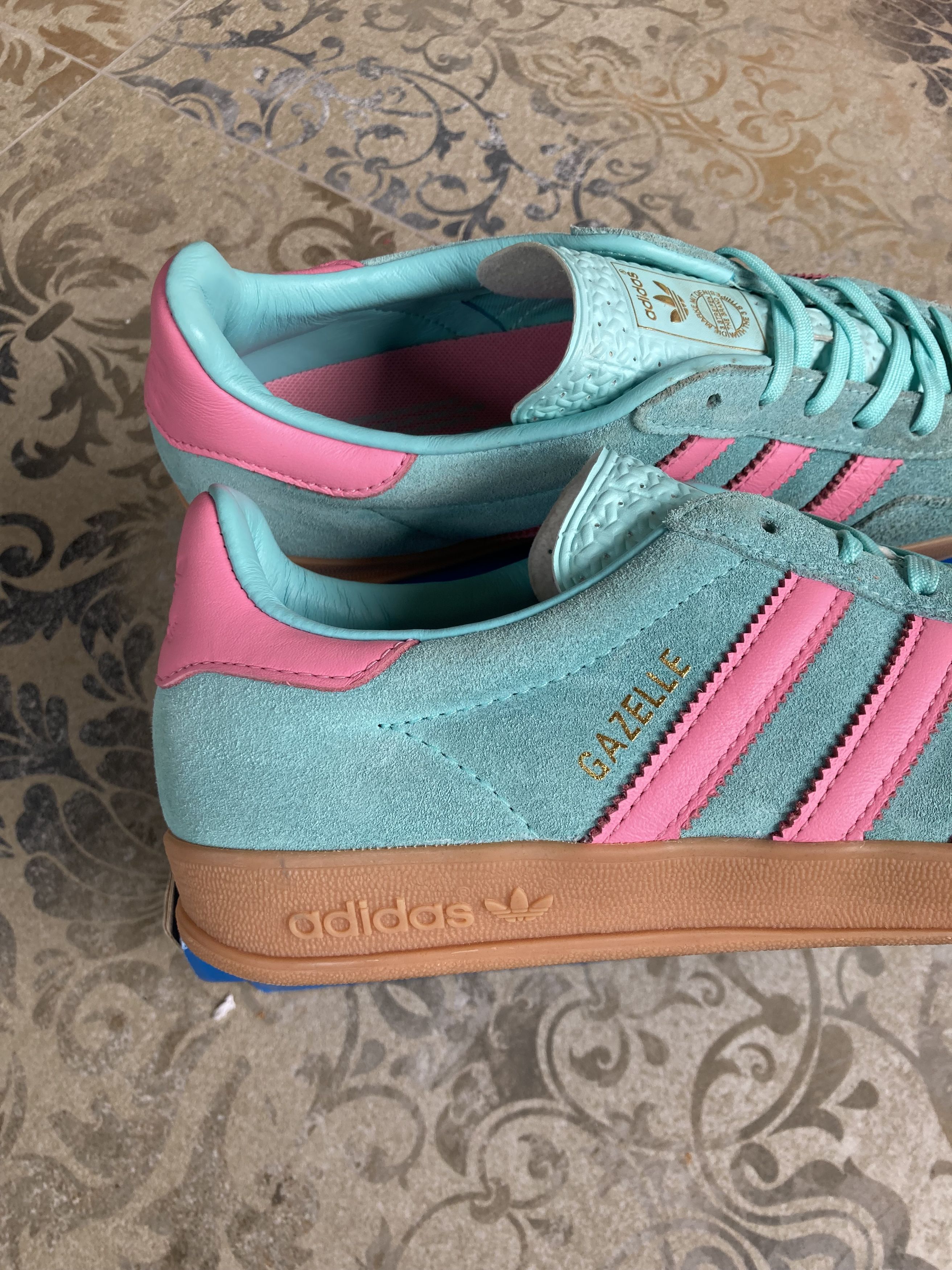 Adidas Womens Adidas gazelle indoor Aqua US 8 Leather pink me Size US 8 / IT 38 - 6 Thumbnail