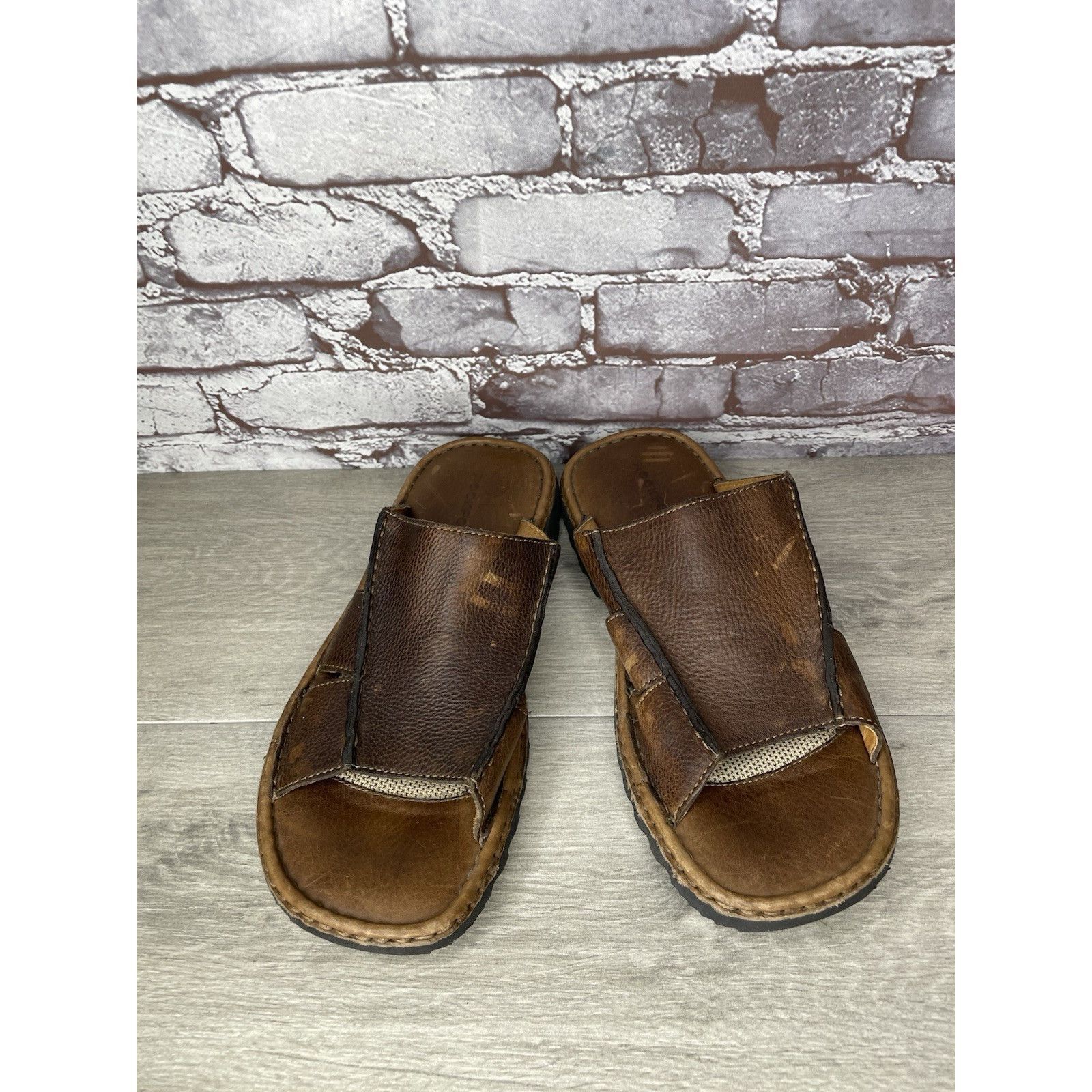 Rockport Rockport Brown Leather Cushion Open Toe Casual Slides Sandal Size US 11 / EU 44 - 5 Thumbnail