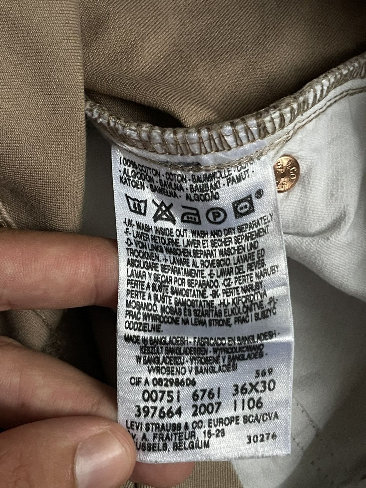 Levi's Vintage Levi’s 751 straight fit beige jeans Size US 36 / EU 52 - 5 Thumbnail