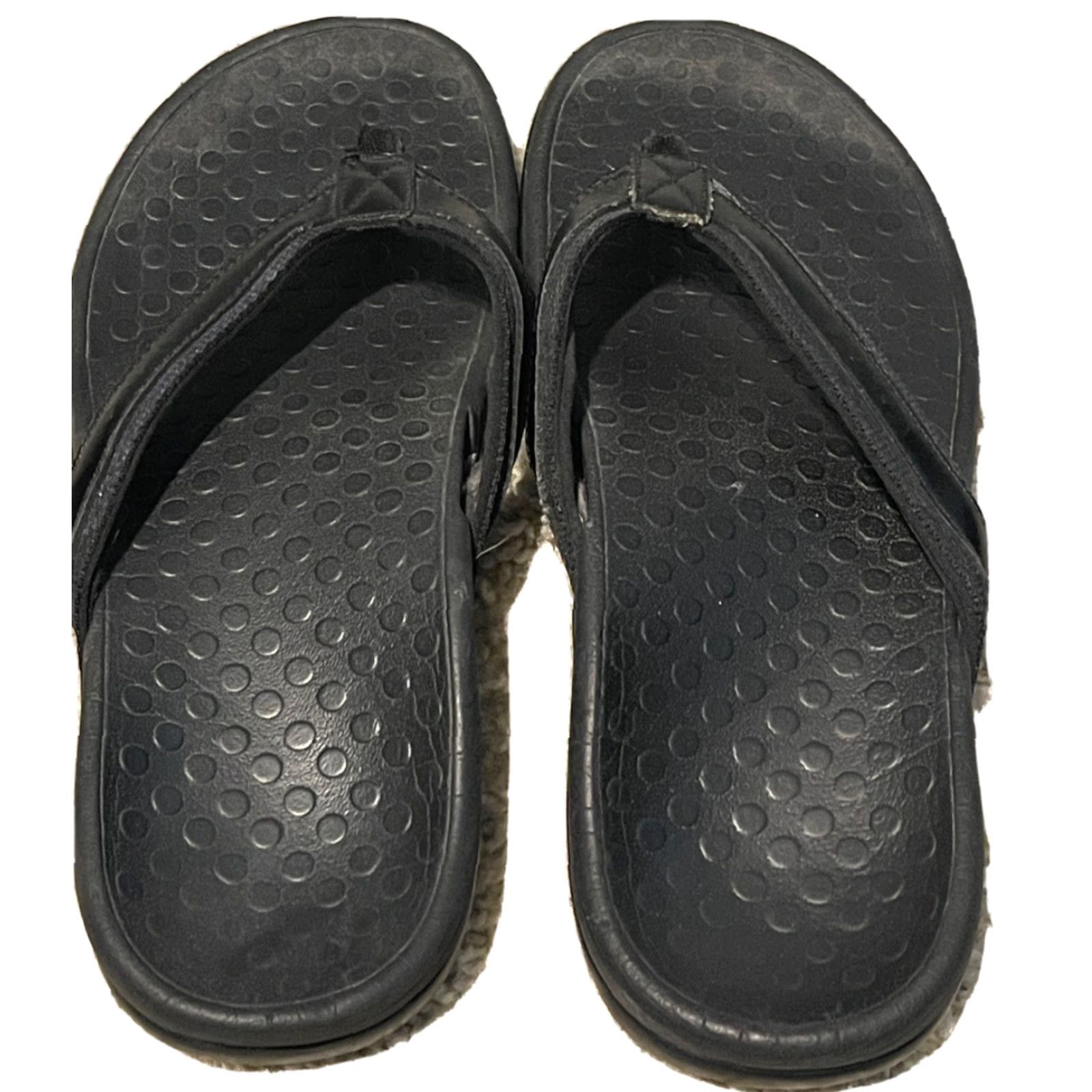 Vionic Vionic Tide Sandals Flip Flop Women Black 8 Leather Arch Support Comfort Orthopedic Slip On Flat Heel Womens Size US 6 / IT 36 - 3 Thumbnail