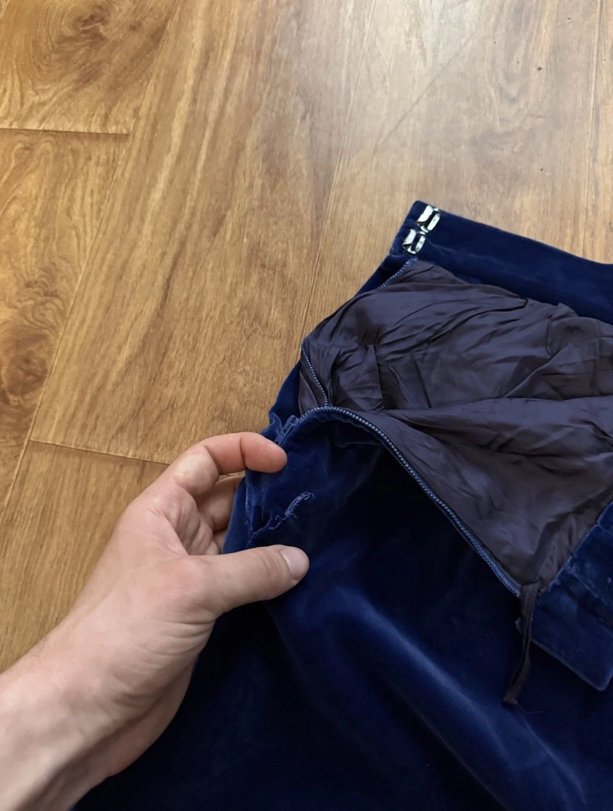 Saint Laurent Paris Super Rare Vintage Saint Larent Paris Velour Skirt 80s Sz 36 Size 26" / US 2 / IT 38 - 6 Thumbnail