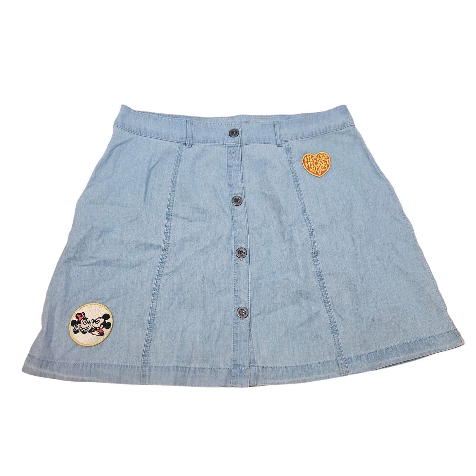 Disney Disney Women's Denim Skirt Mickey and Minnie Size Large Size 36" / US 14 / IT 50 - 1 Thumbnail