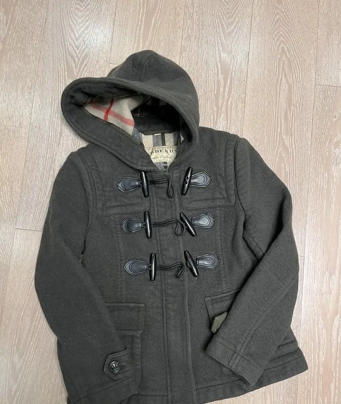 Burberry Burberry Green Wool Shoulder Pad Short Coat Size S / US 4 / IT 40 - 1 Thumbnail