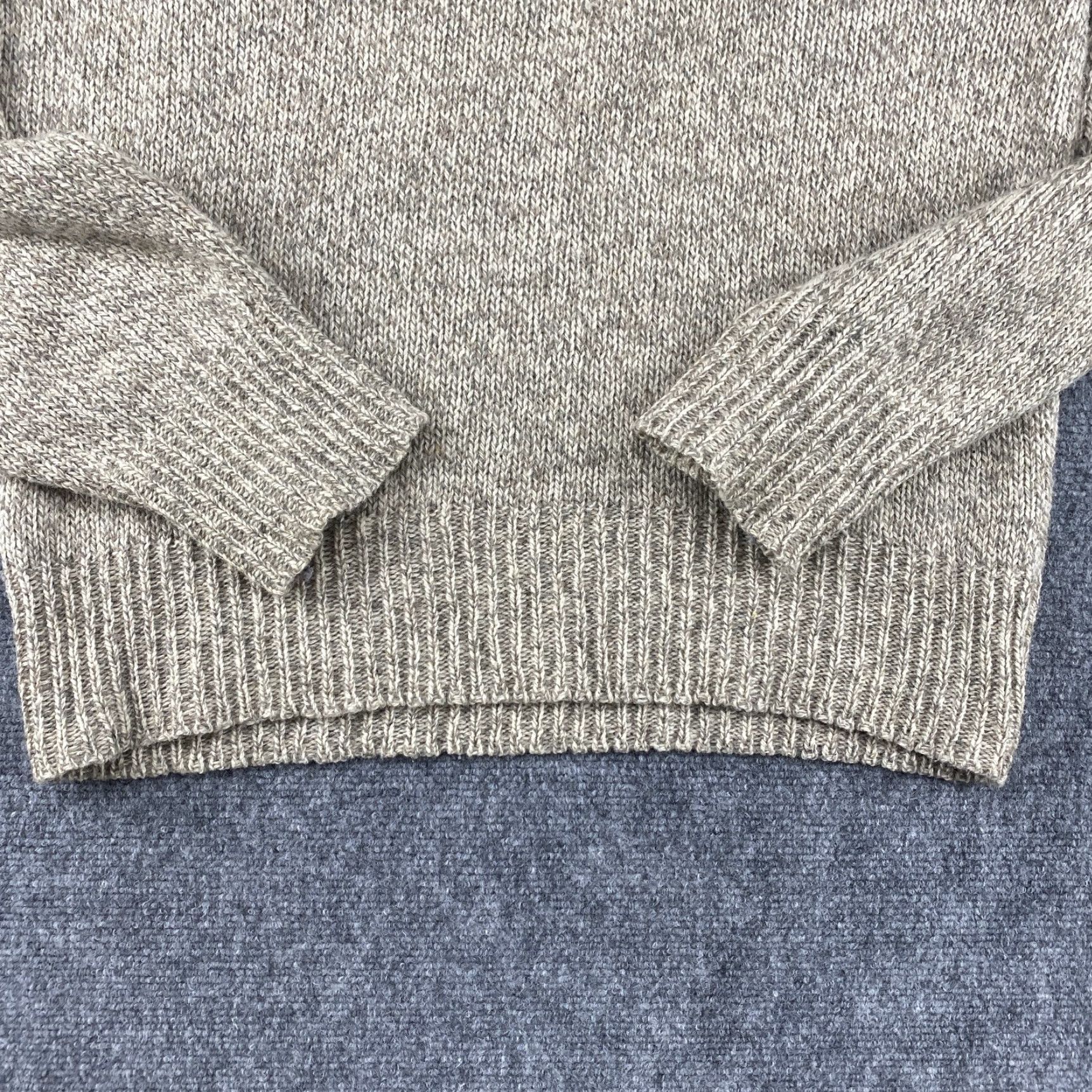 Eddie Bauer VINTAGE Eddie Bauer Sweater Mens LT Gray Shawl Collar Ragg Wool Blue USA Size US L / EU 52-54 / 3 - 4 Thumbnail