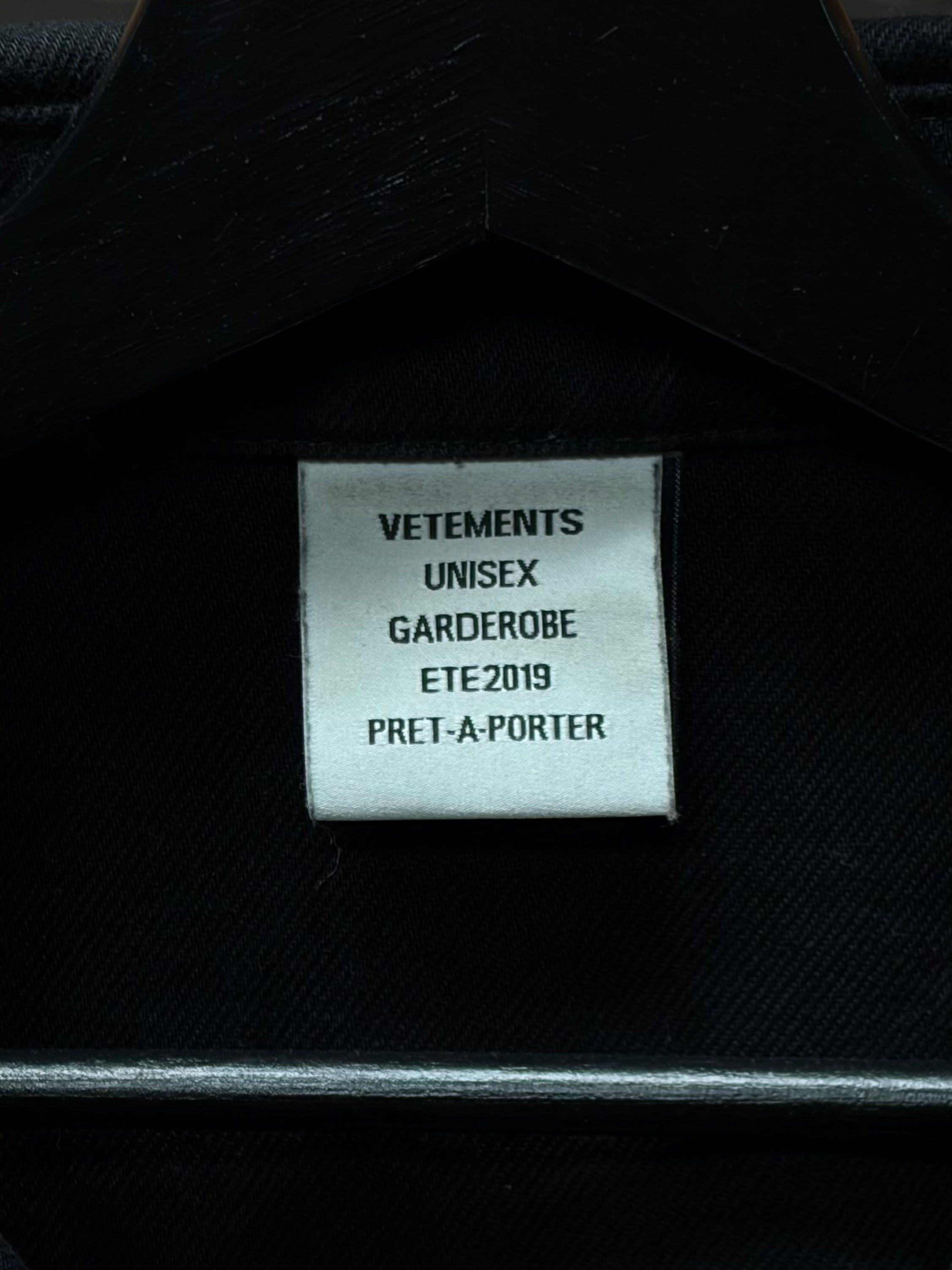 Vetements SS2019 Vetements ‘Forgive Us’ Distressed Denim Shirt Size US M / EU 48-50 / 2 - 3 Thumbnail