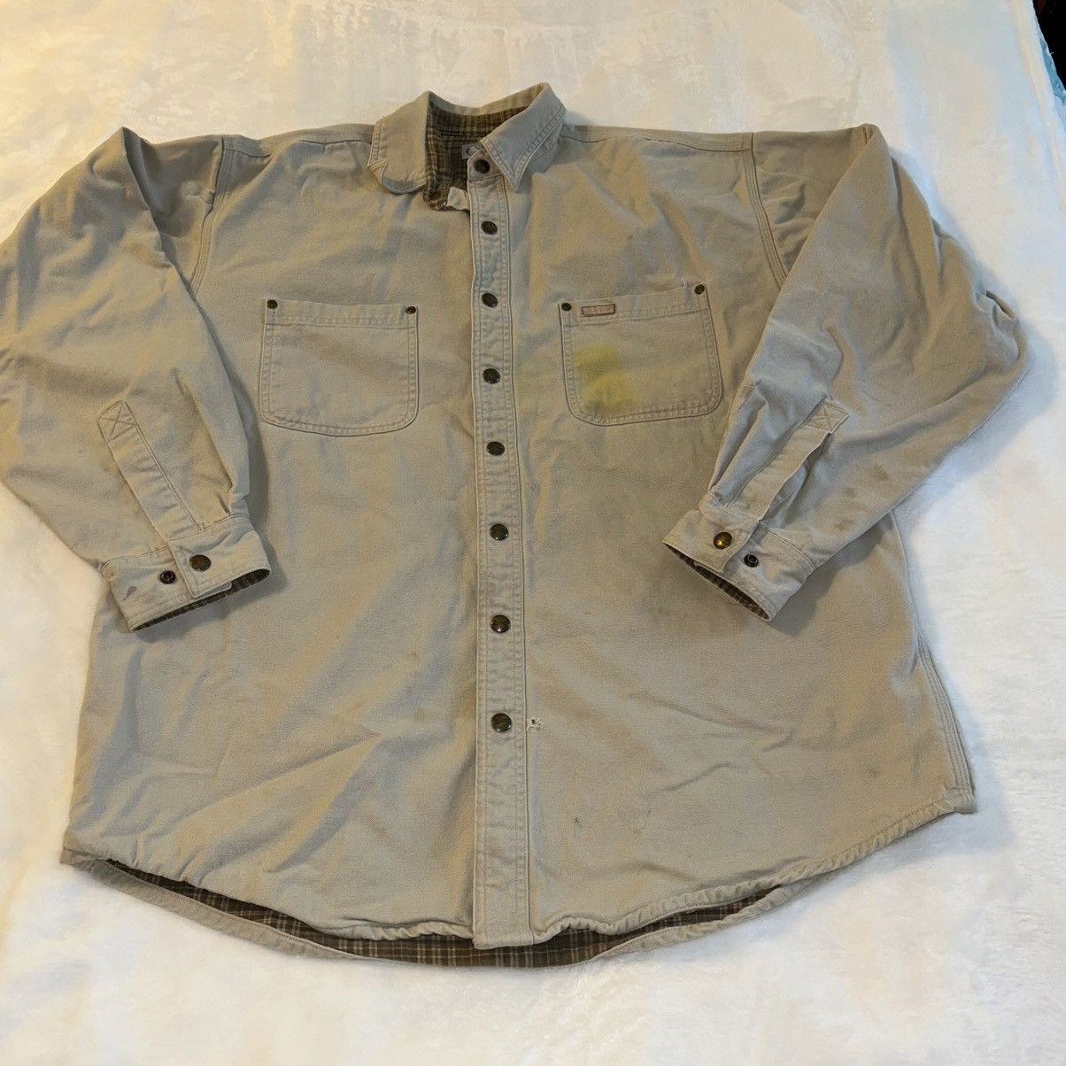 Carhartt Carhartt vintage tan canvas shacket flannel lined L Tall Size US L / EU 52-54 / 3 - 1 Thumbnail