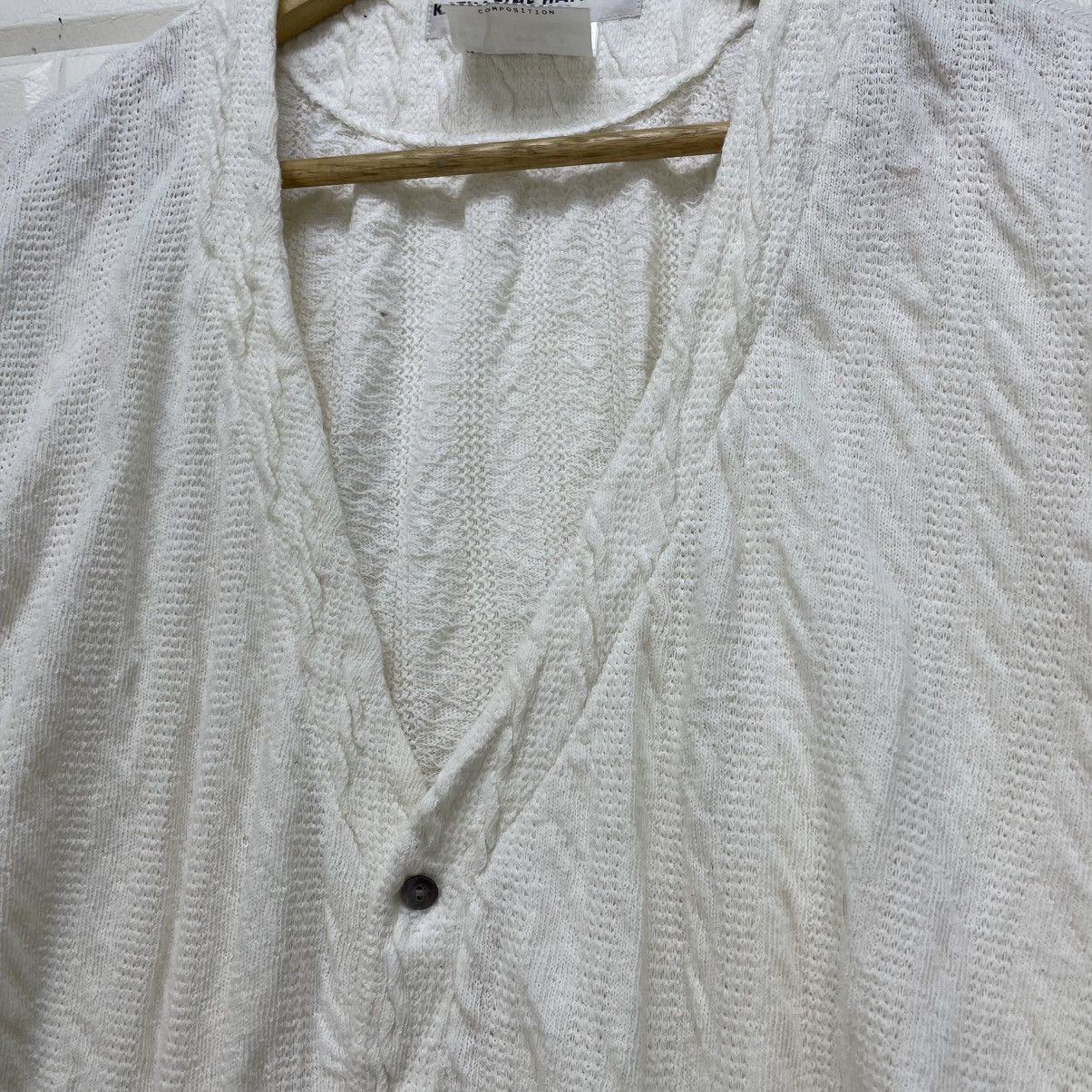 Katharine Hamnett London 💥Katharine Hamnett London White Cardigan Drape Jacket Size M / US 6-8 / IT 42-44 - 3 Thumbnail