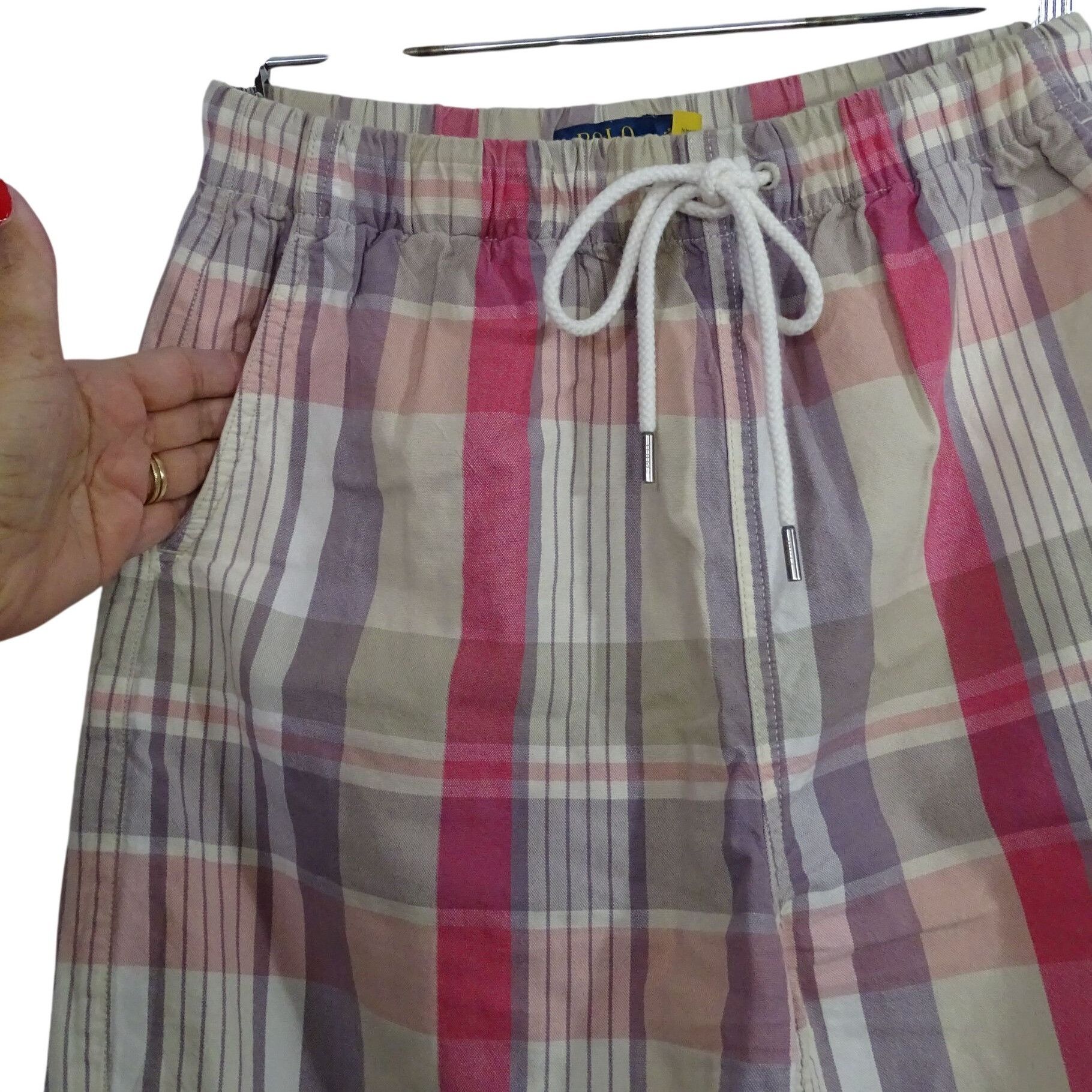 Polo Ralph Lauren Polo Ralph Lauren Plaid Pull on Tapered Pants Women Size XS Size 26" / US 2 / IT 38 - 2 Thumbnail