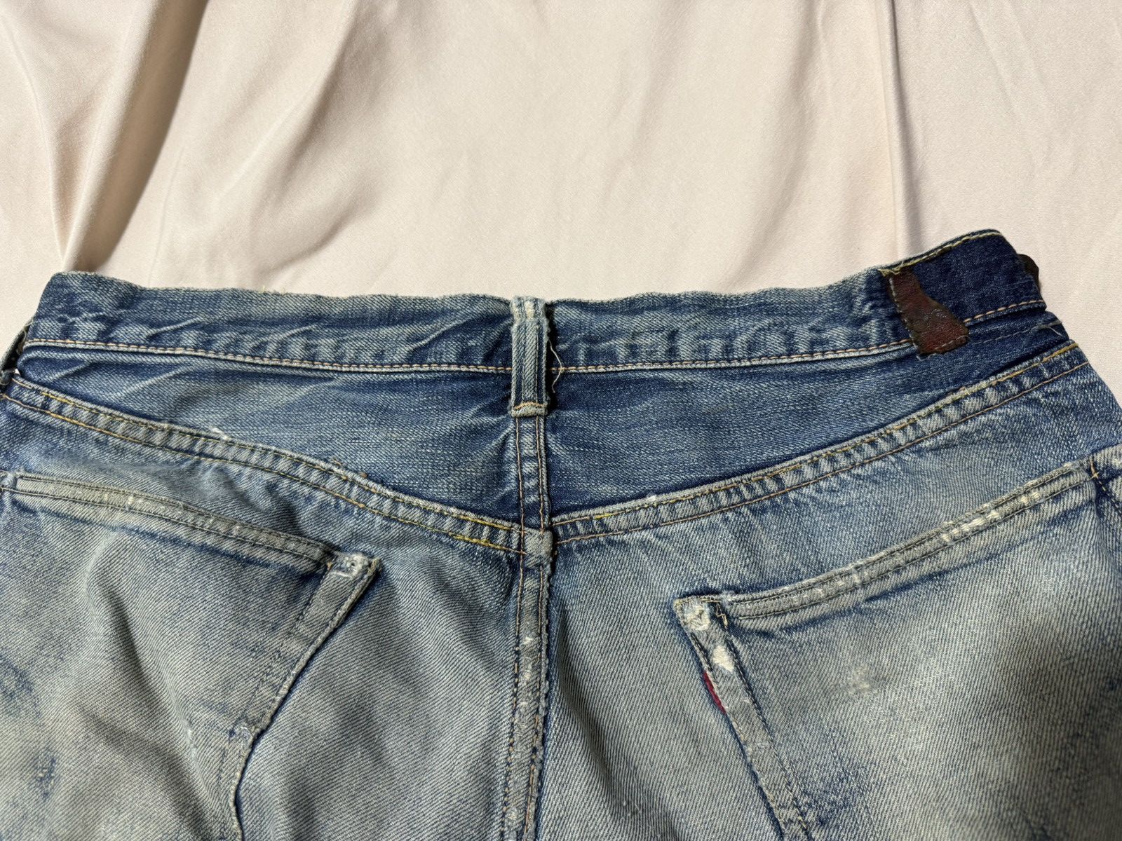 Japanese Brand Heavily Distressed Fullcount Selvedge Denim Size US 33 - 11 Thumbnail