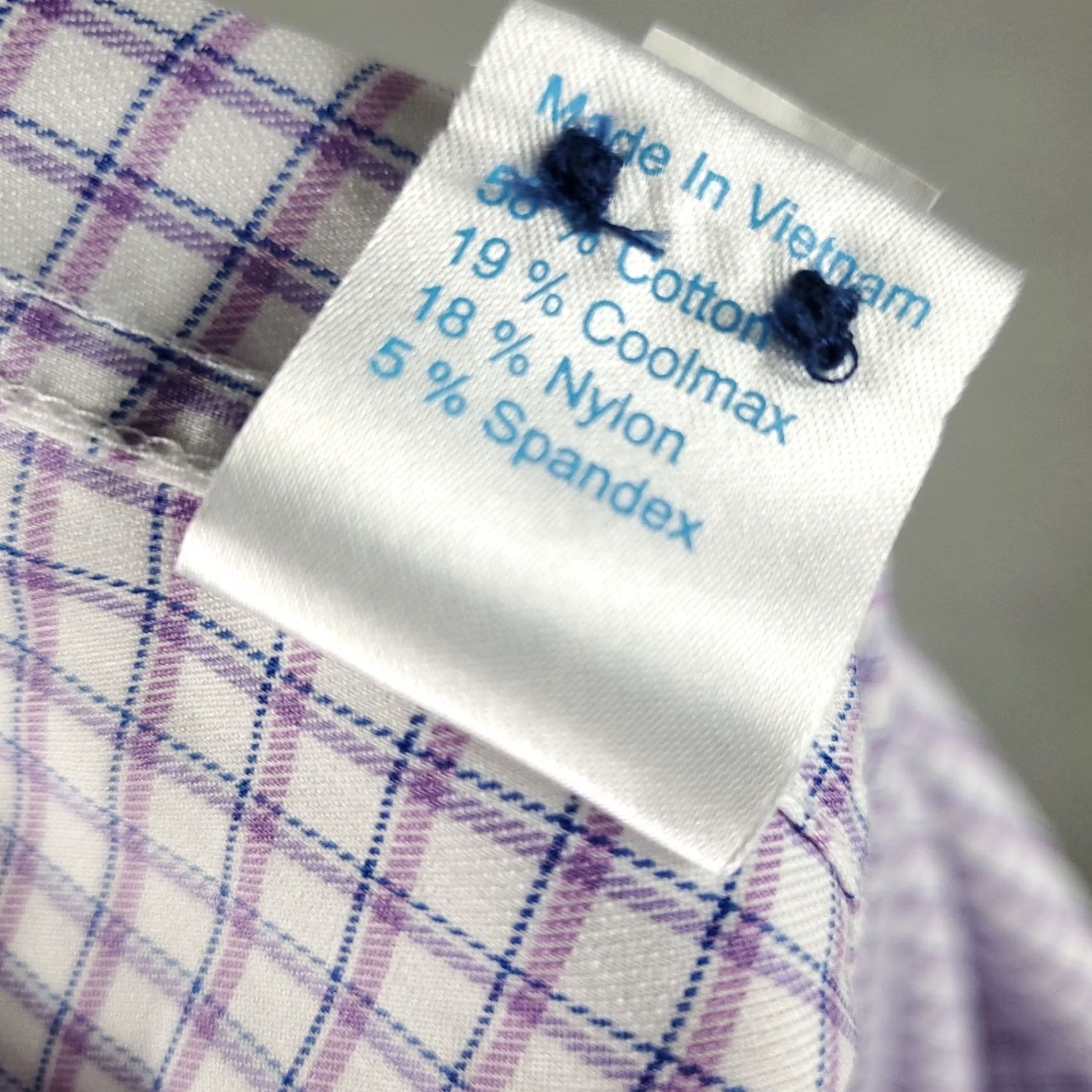 Vintage Twillory Shirt Mens Medium Purple Check Button-Up Long Sleeve Collared, Casual, Business, Formal, Travel, Workwear, Untuckable, Cotton/Nylon, M Size US M / EU 48-50 / 2 - 8 Thumbnail