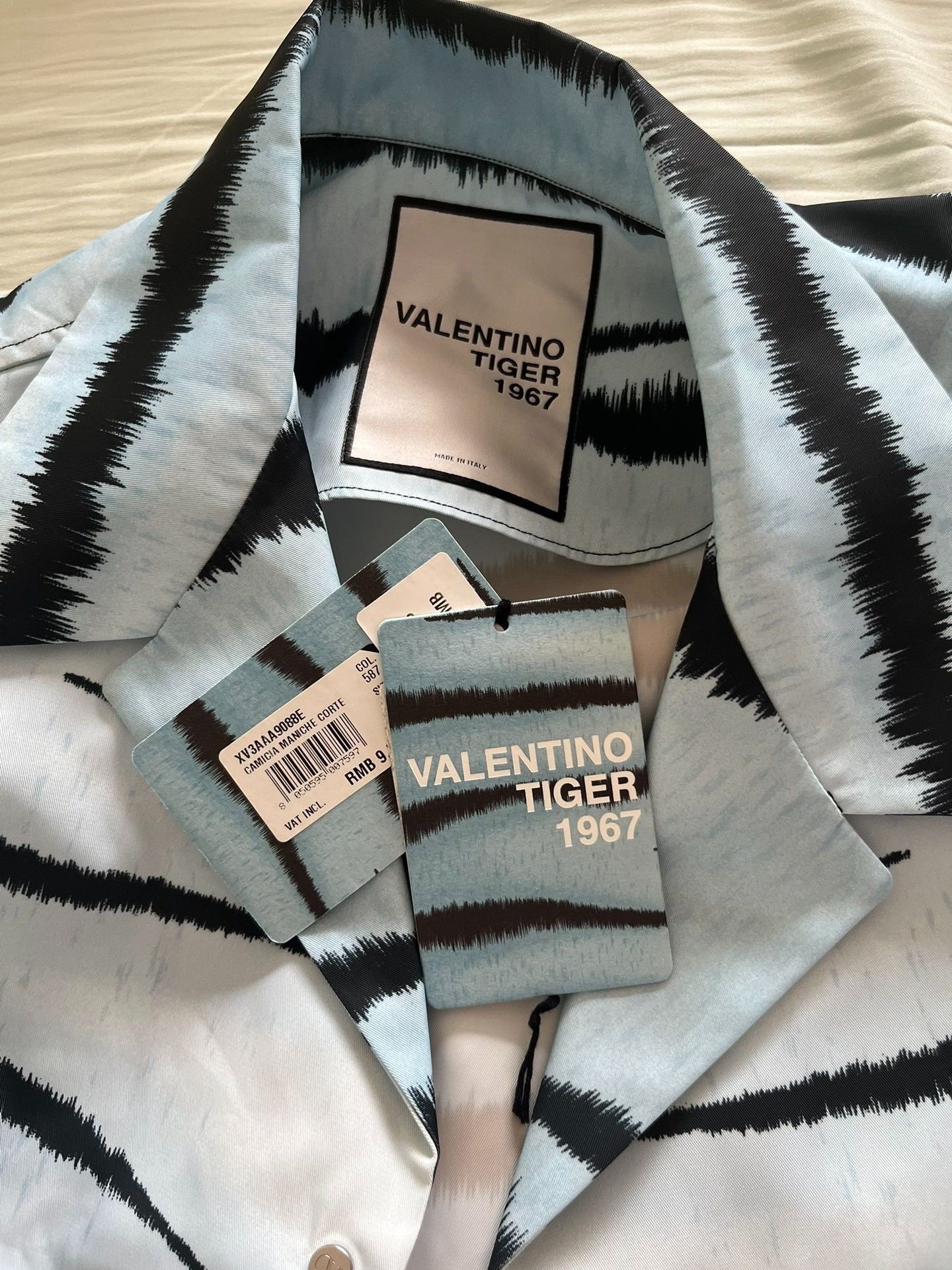 Valentino Valentino Blue Print Oversized Shirt Size US M / EU 48-50 / 2 - 4 Thumbnail