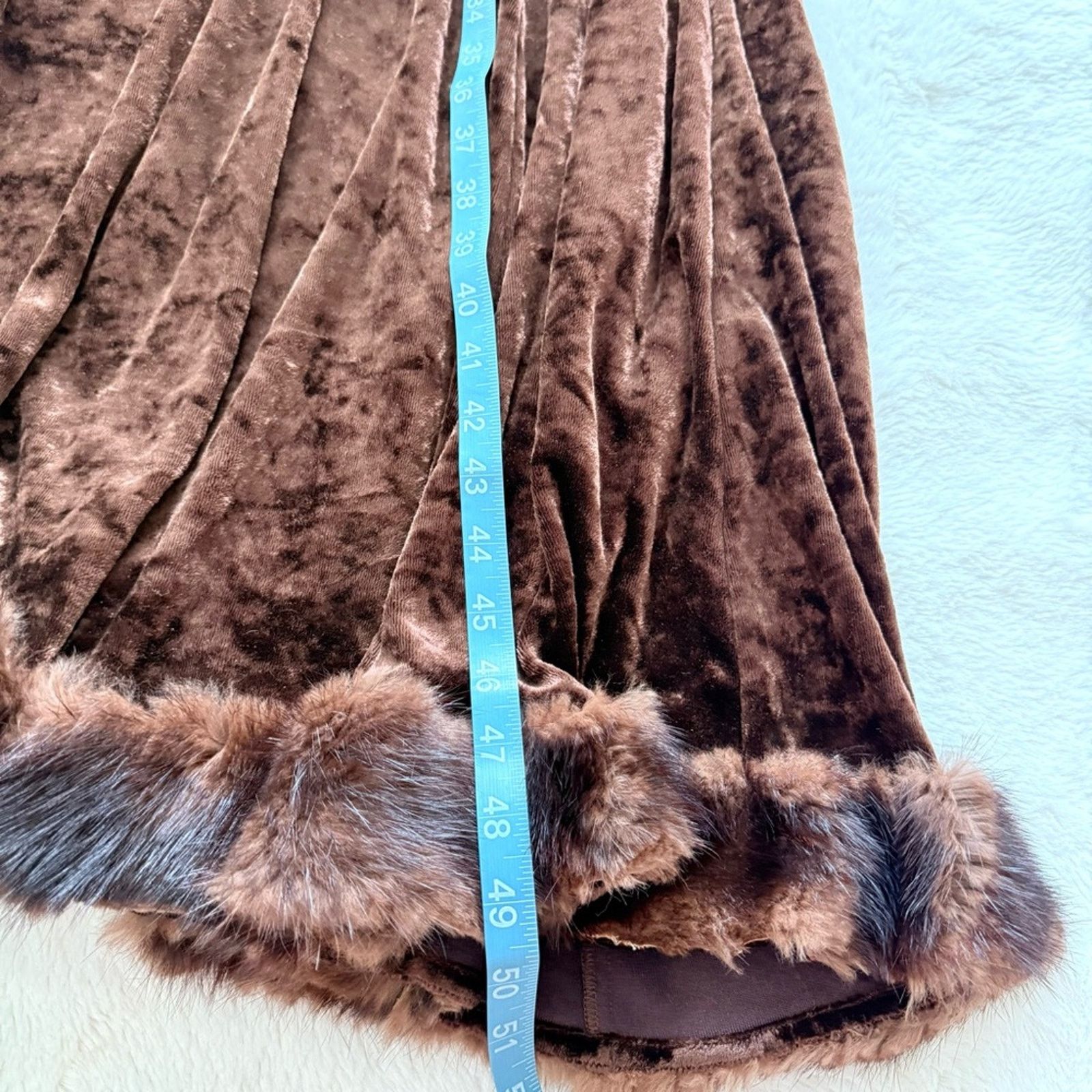 Krizia Krizia women velour dress natural fur size 42 IT or 6 US Size M / US 6-8 / IT 42-44 - 13 Thumbnail