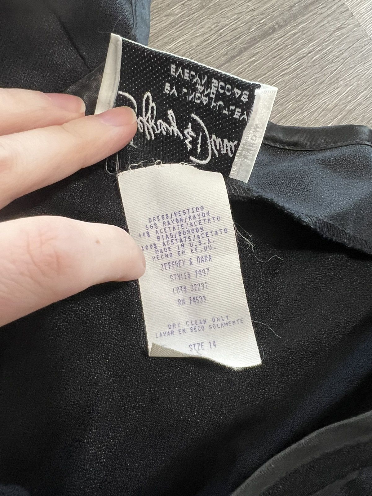 Vintage Vintage Jeffrey and Dara Little Black Dress Size XL / US 12-14 / IT 48-50 - 4 Thumbnail