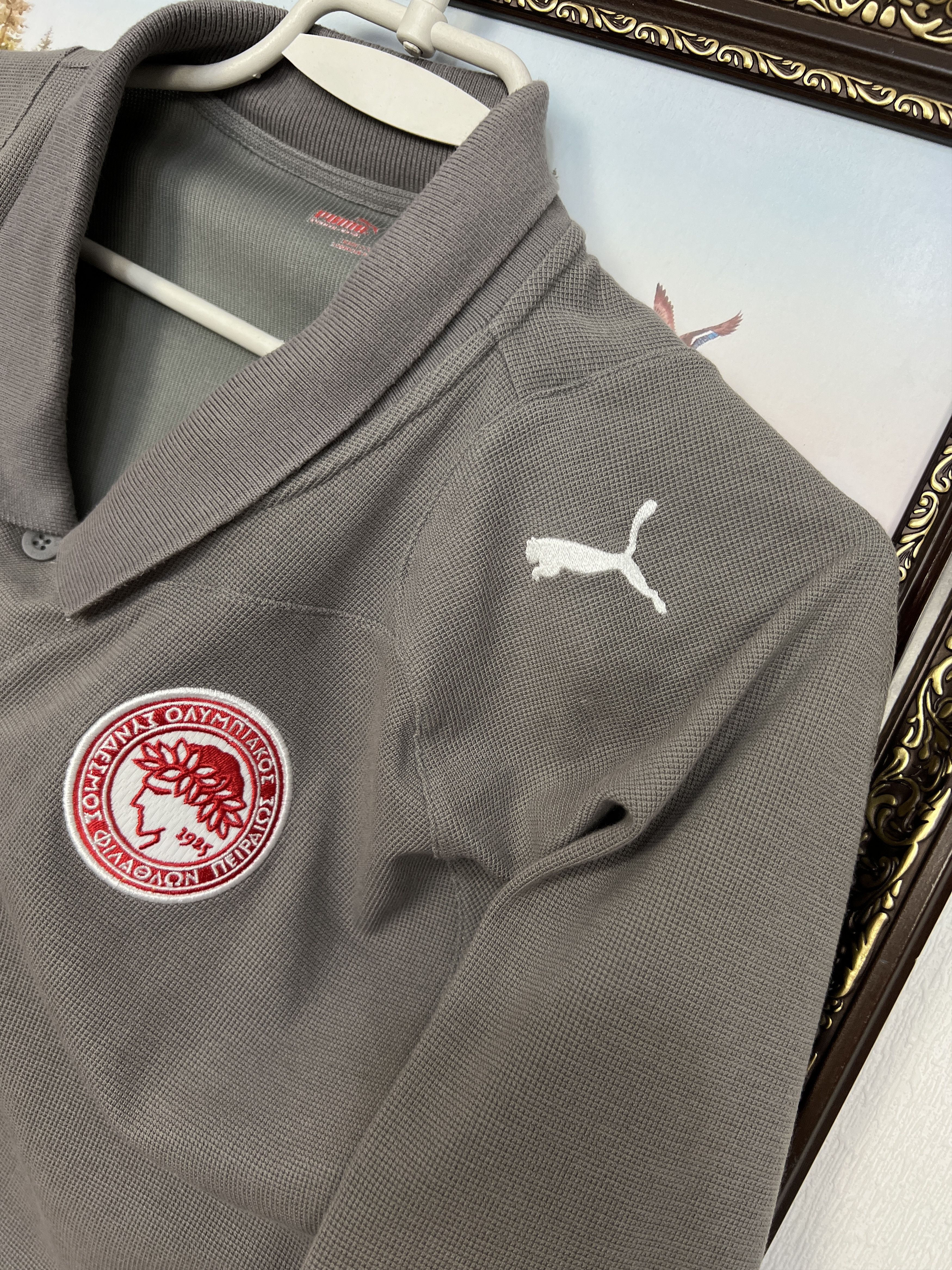 Puma Olympiacos Football Long Sleeve Polo Train Shirt Jersey Size US XL / EU 56 / 4 - 3 Thumbnail