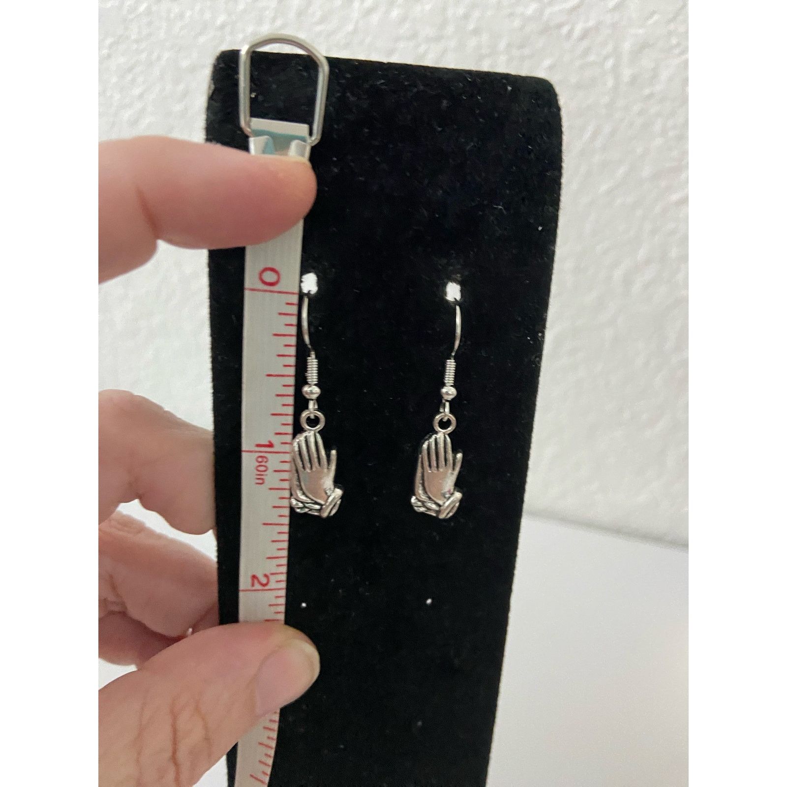 Other Handmade, praying, hands, earrings, silver tone Size ONE SIZE - 3 Thumbnail