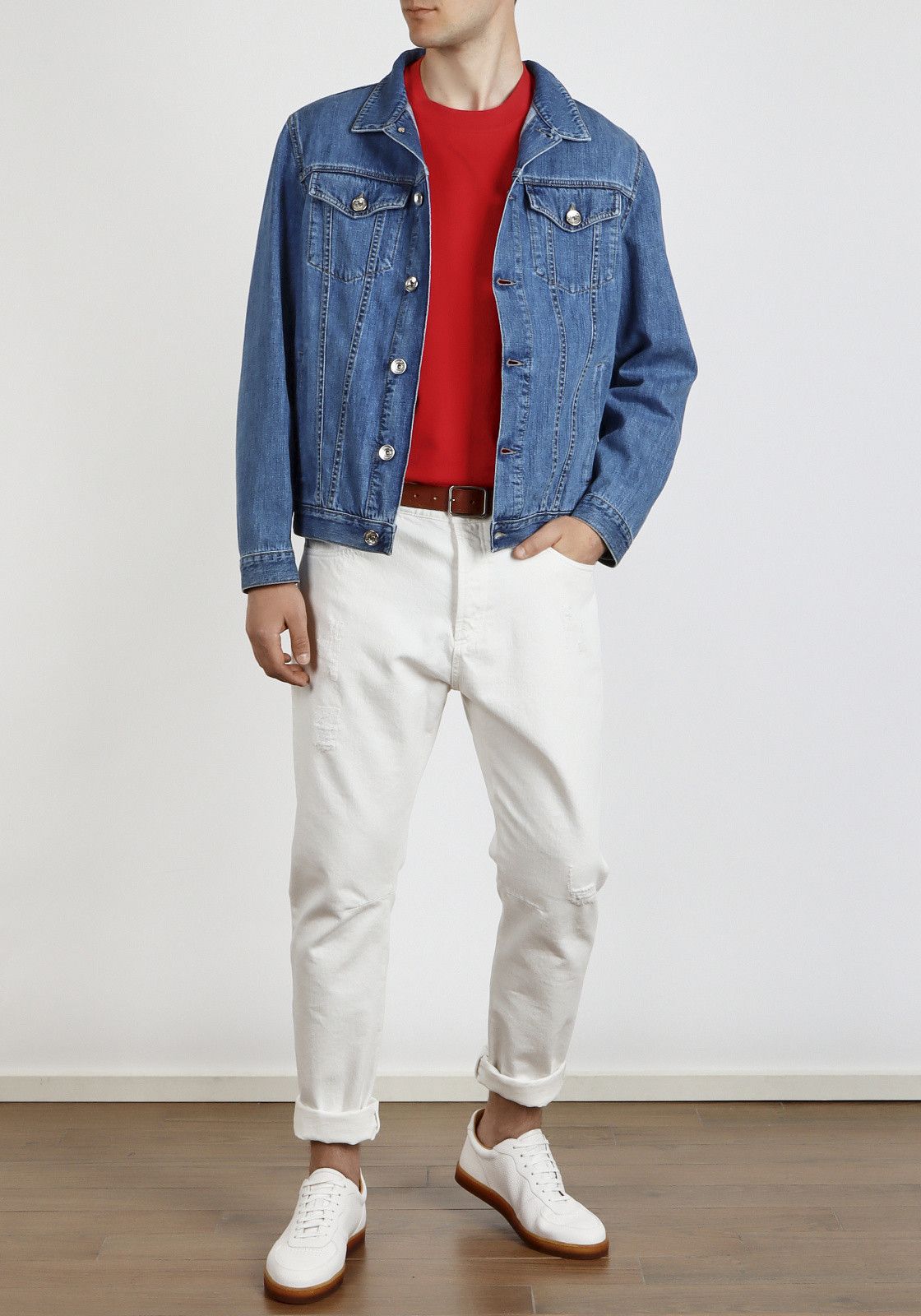 Brunello Cucinelli o1w1db10125 Denim Jacket in Blue Size US M / EU 48-50 / 2 - 4 Thumbnail