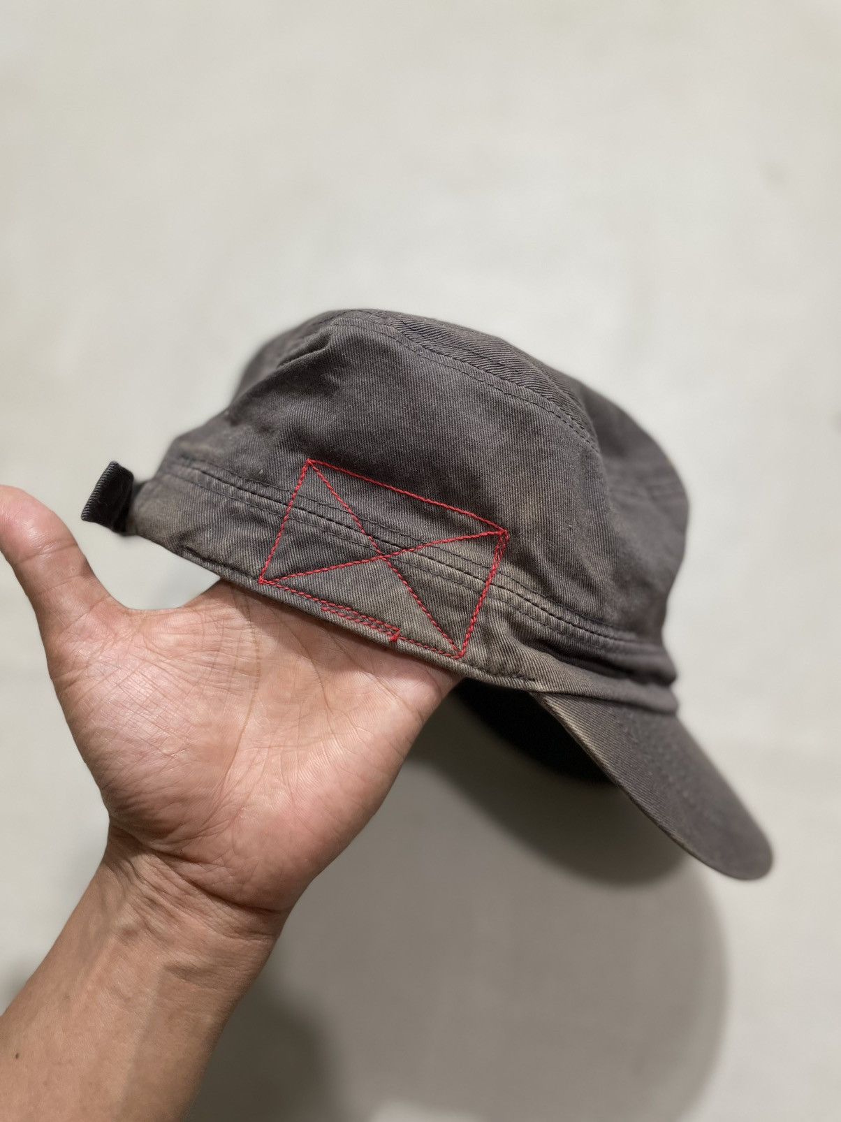 Japanese Brand 2000s Cadet Hat Punk Distressed Studded y2k Size ONE SIZE - 6 Thumbnail