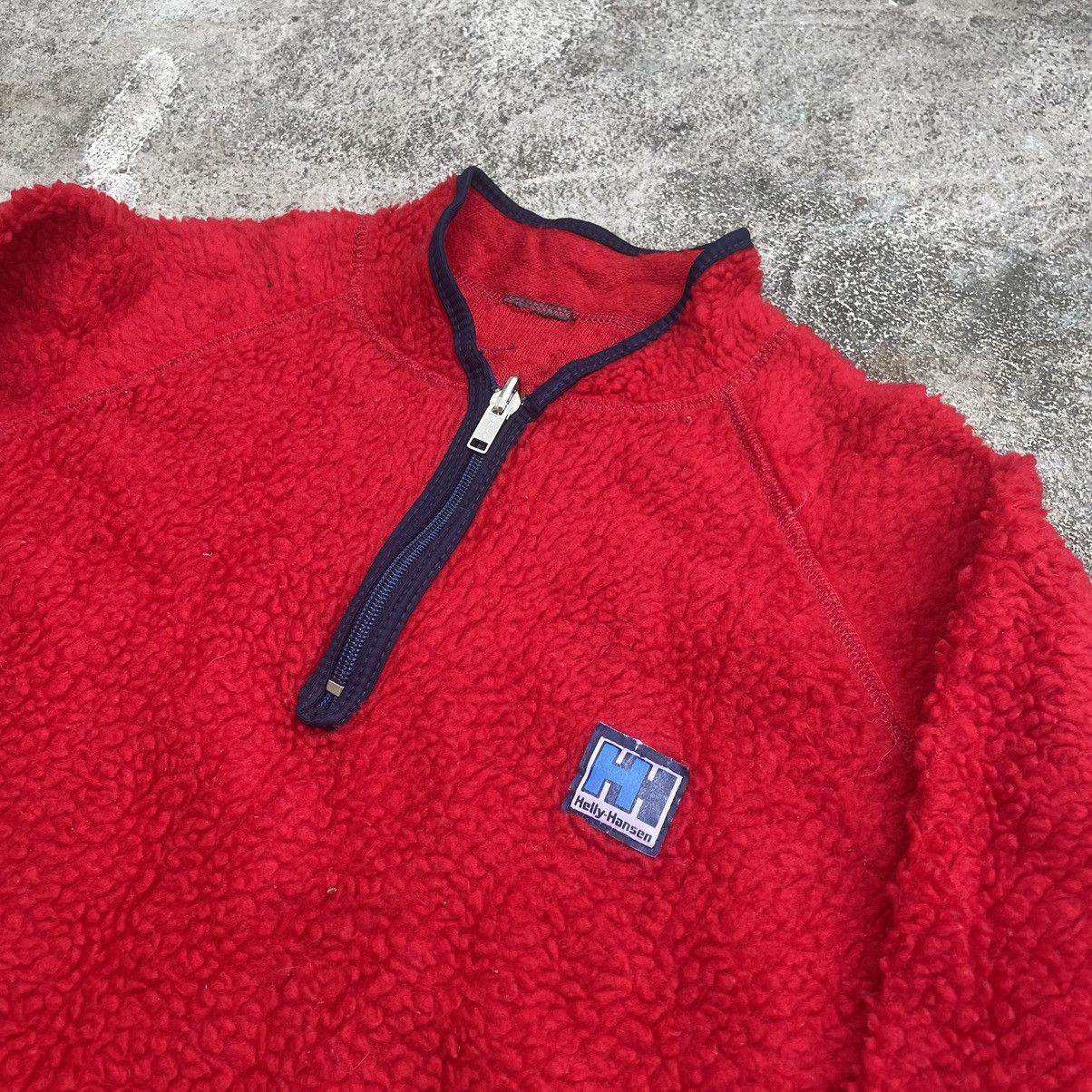 Vintage Vintage 90s Helly Hansen Half Zip Pullover Gorpcore Red M Size US M / EU 48-50 / 2 - 3 Thumbnail