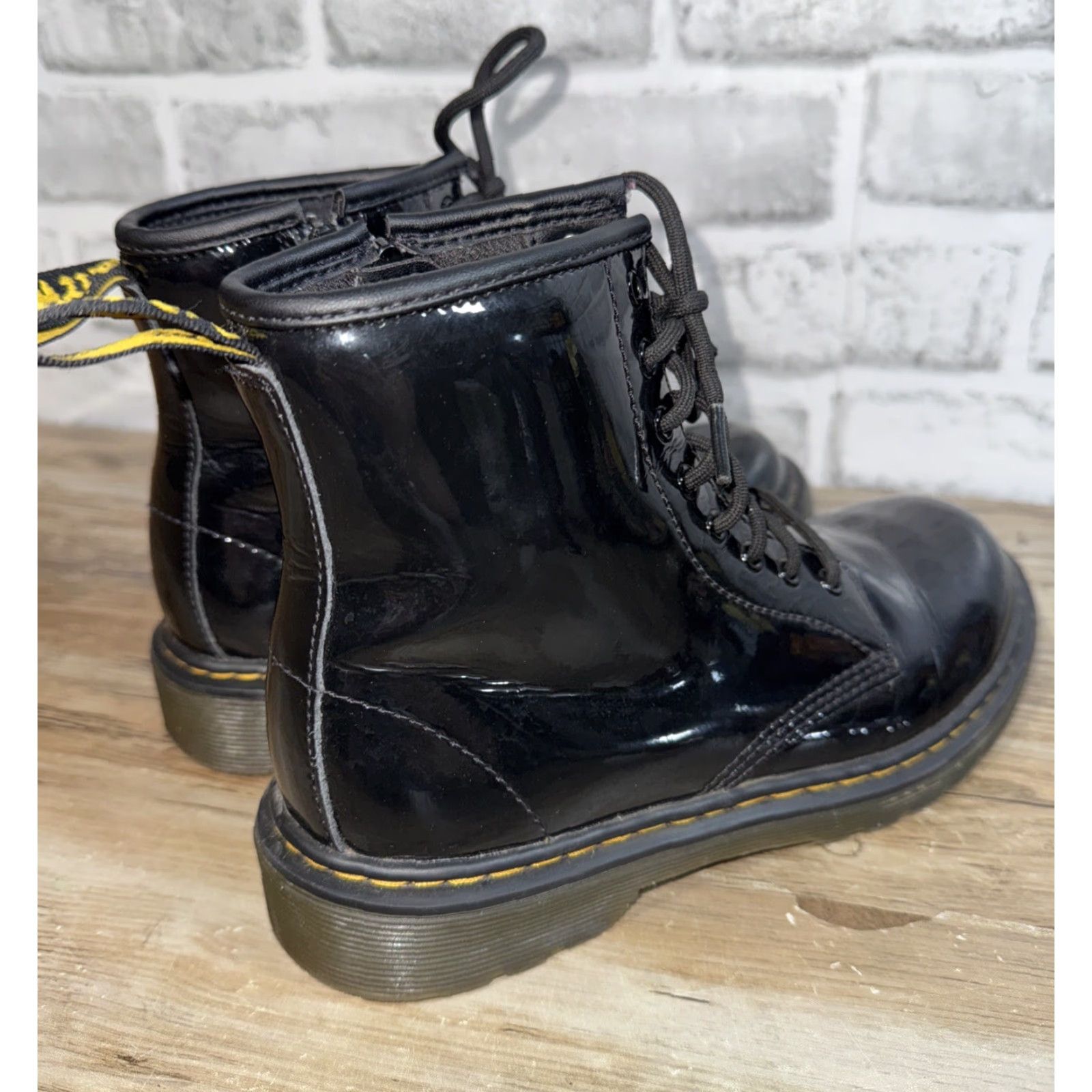 Dr. Martens DR MARTENS Patent Black Leather Side Zip Boots Women US 3 UK 2 Combat Zip Boots Black Leather Patent Side Zip Women US 3 UK 2 Dr Martens Combat Boots Size US 5.5 / IT 35.5 - 5 Thumbnail