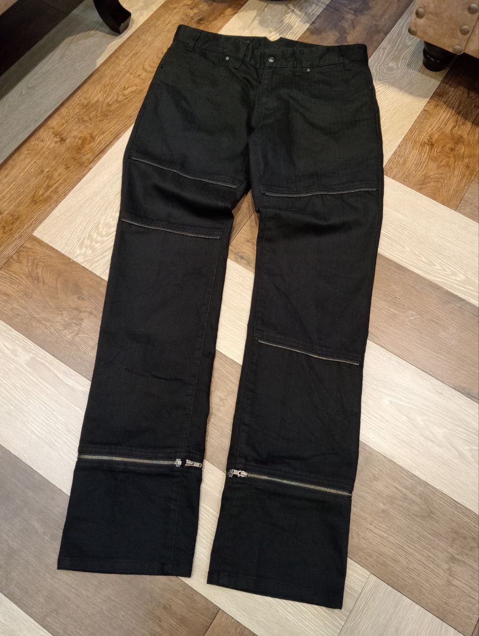 Japanese Brand CUSTOM CULTURE JAPAN BLACK ZIPPER PANTS Size US 32 / EU 48 - 2 Thumbnail