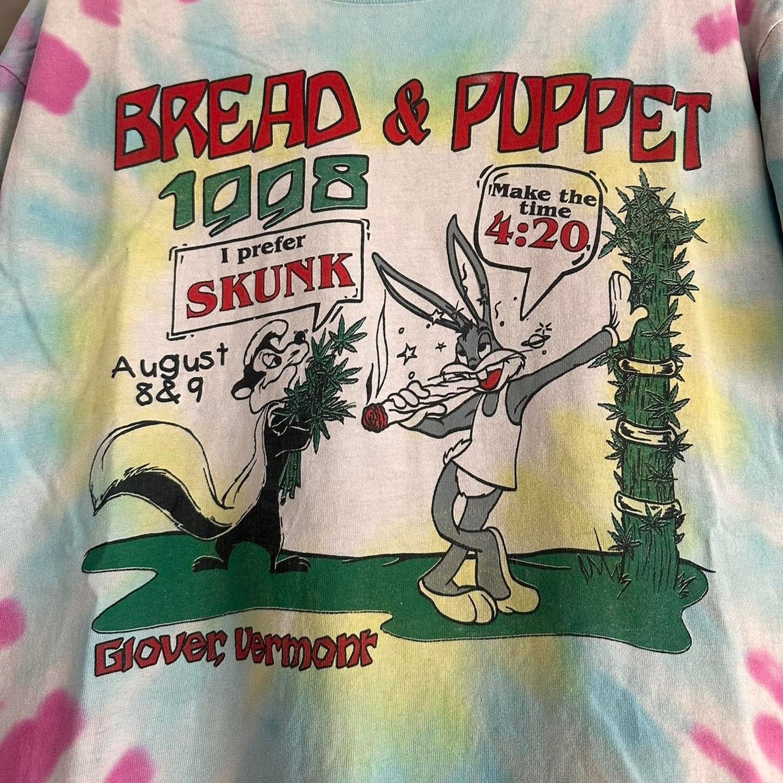 Fruit Of The Loom × Vintage Vintage Looney Tunes Weed Tee Size US L / EU 52-54 / 3 - 3 Thumbnail