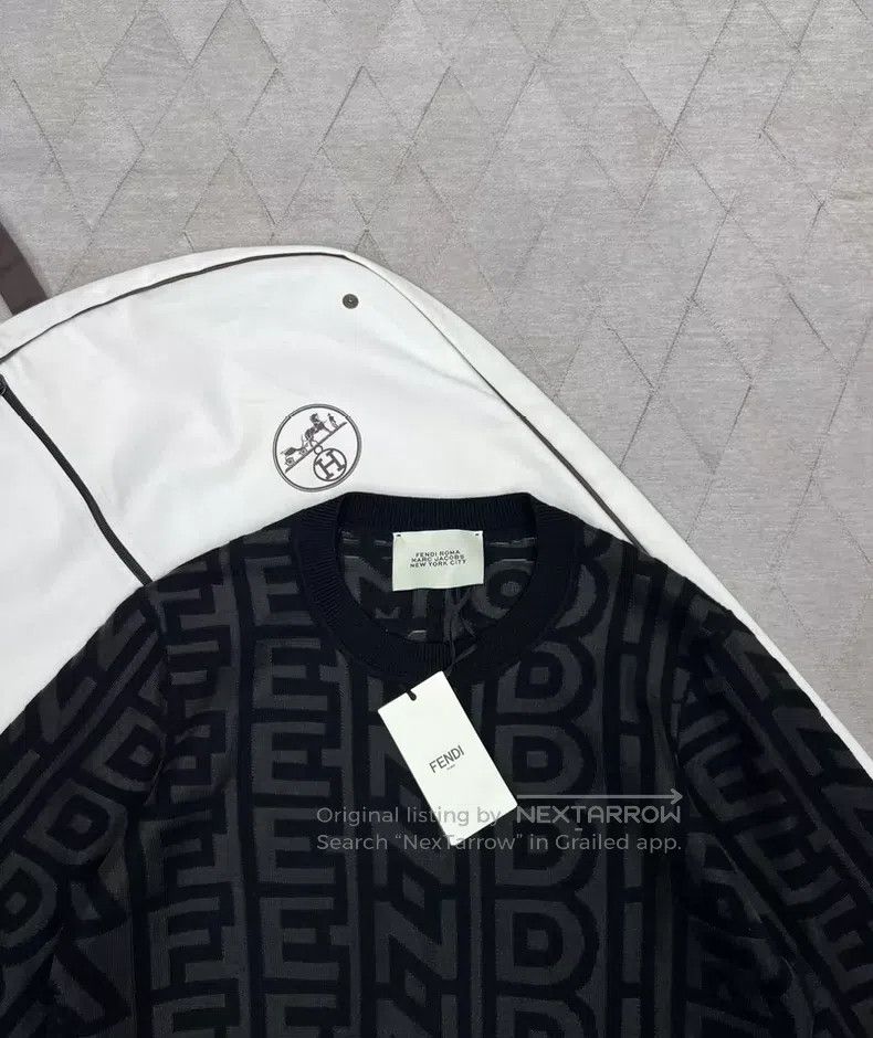 Fendi Fendi Logo All-Over Printed Wool Sweater Size US M / EU 48-50 / 2 - 2 Thumbnail