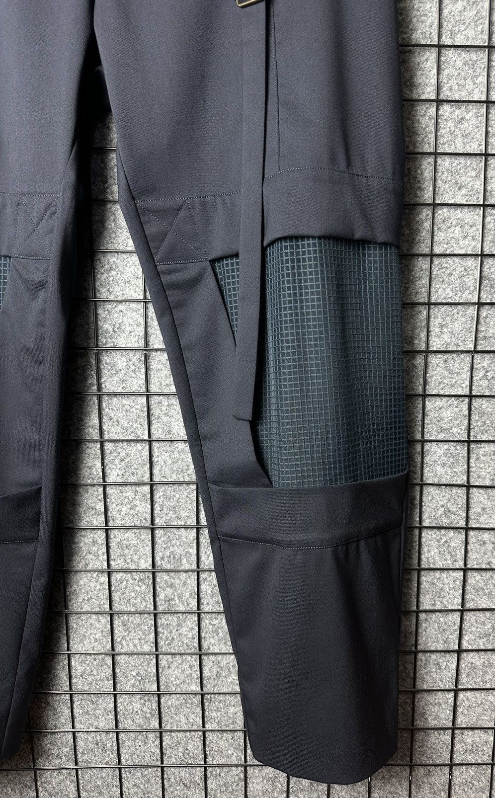 Hussein Chalayan Chalayan SS 18 Designer Mesh Insert Woollen Pants Size 52 Size US 36 / EU 52 - 3 Thumbnail