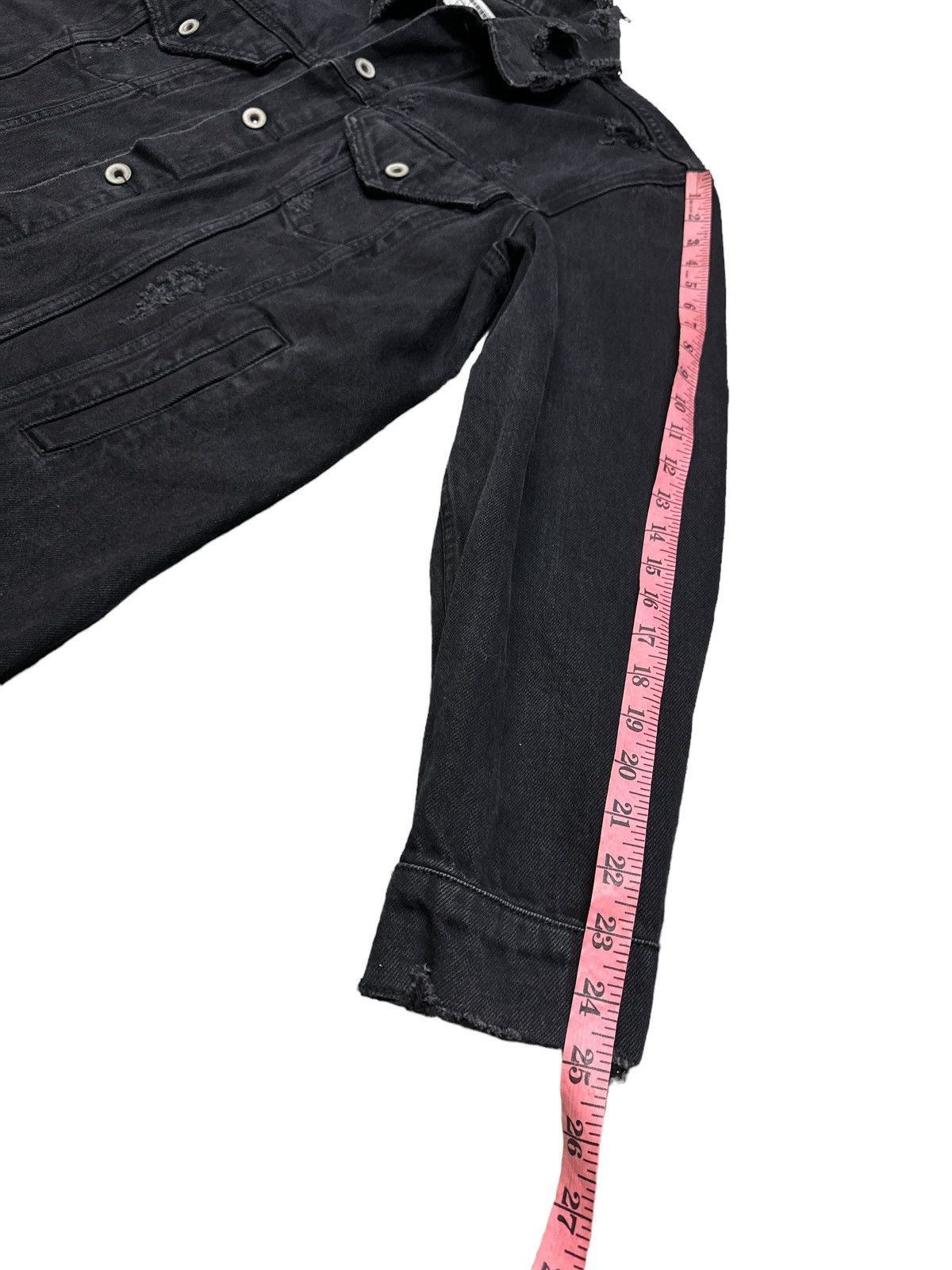 Japanese Brand LEGENDA MADE DESTROYED DISTRESSED LONG DENIM JACKET FOR MEN Size US M / EU 48-50 / 2 - 7 Thumbnail
