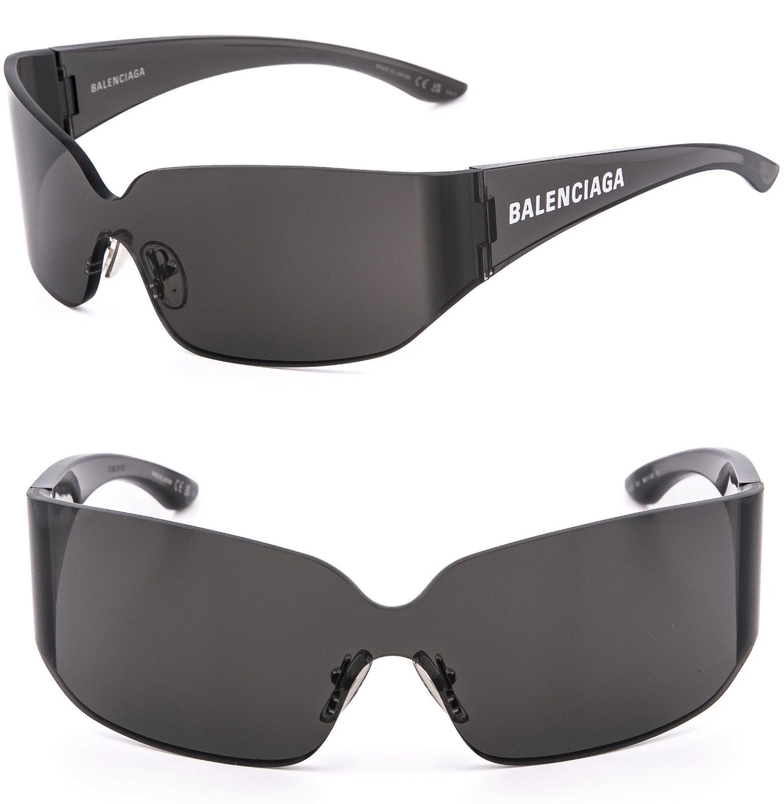 Balenciaga BALENCIAGA BB0421S MONO Wrap 0421 Black Fashion Shield 001 Size ONE SIZE - 1 Thumbnail