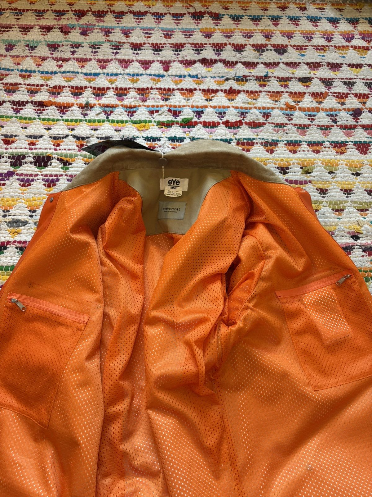 Carhartt Wip × Comme des Garcons × Junya Watanabe eYe Junya Watanabe MAN x Carhartt WIP - Orange chore coat Size US L / EU 52-54 / 3 - 15 Thumbnail
