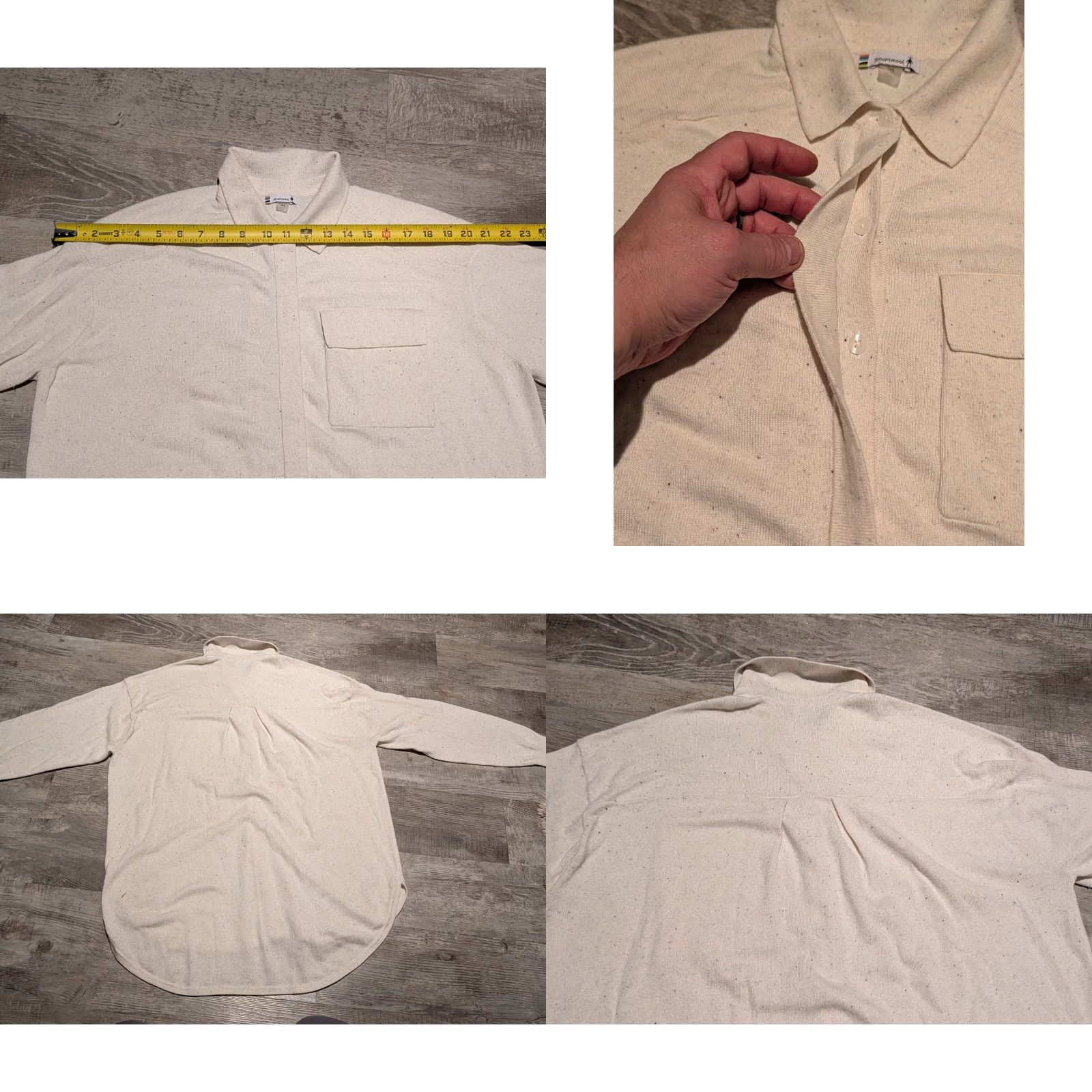 Smartwool Smartwool Womens Edgewood Button Down Sweater Natural Donegal Medium 17319-H46 Size M / US 6-8 / IT 42-44 - 9 Thumbnail