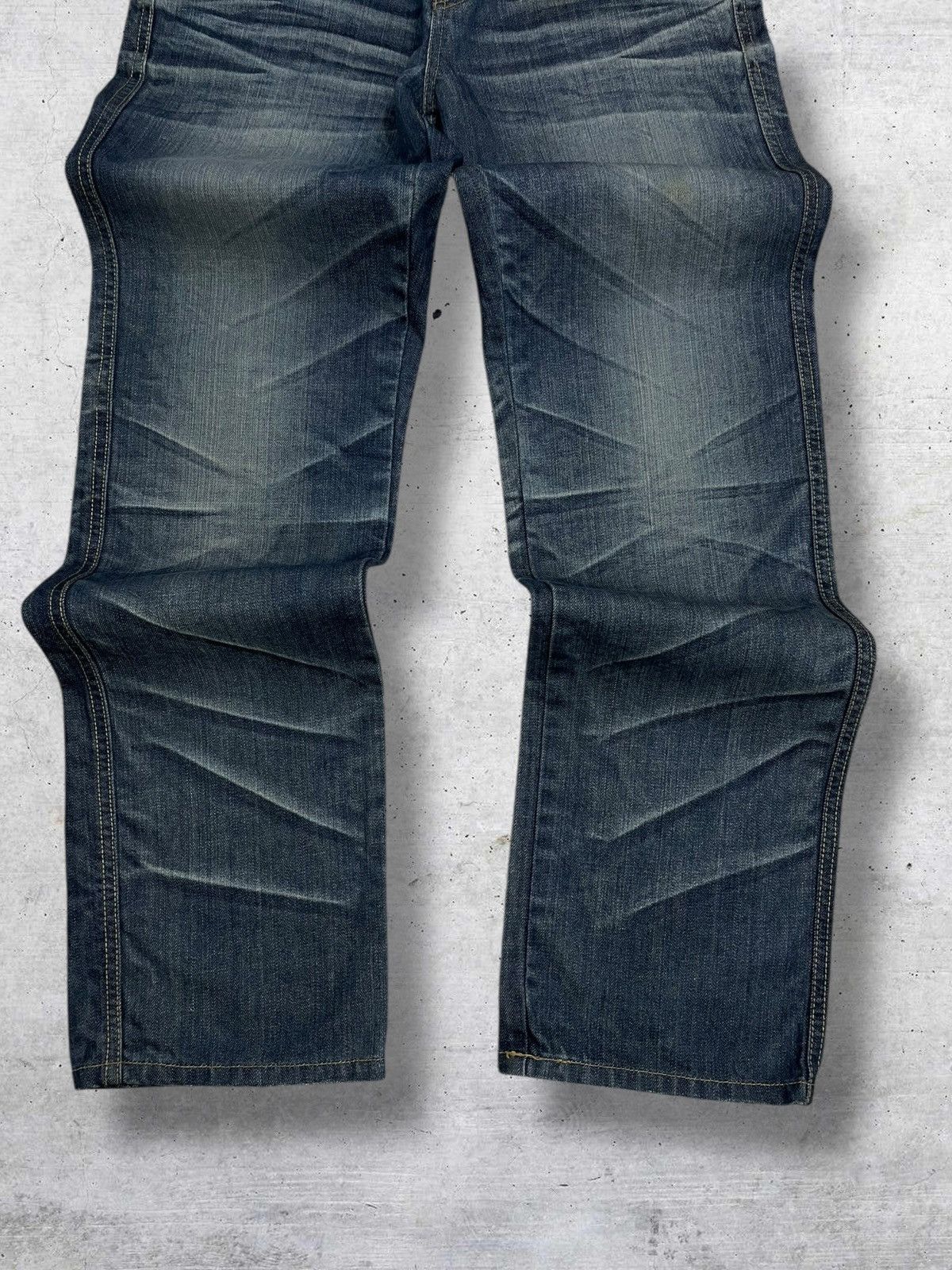 Tornado Mart VINTAGE OSAKA TRAIN TRADITIONAL CLASSIC RAW DISTRESSED DENIM Size US 30 / EU 46 - 3 Thumbnail