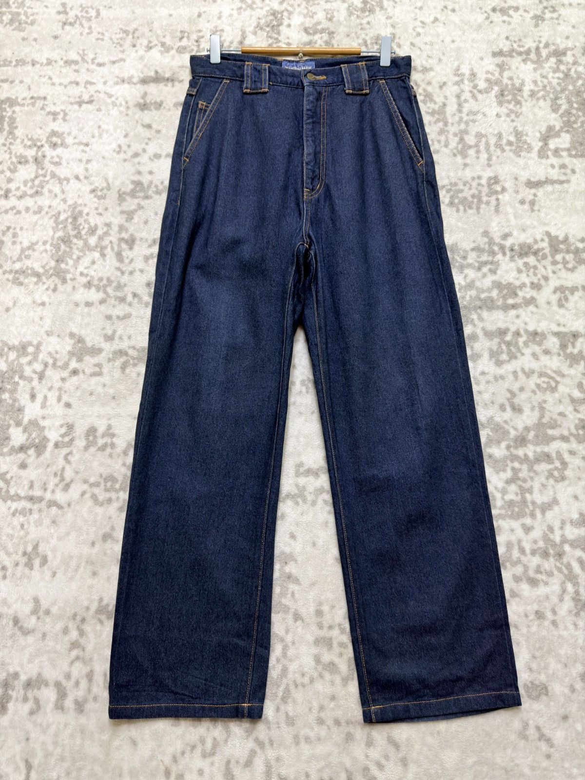 Japanese Brand × Kansai Yamamoto × Vintage Baggy KANSAI MAN Embroidery Back Logo Soft Denim Size US 28 / EU 44 - 2 Thumbnail