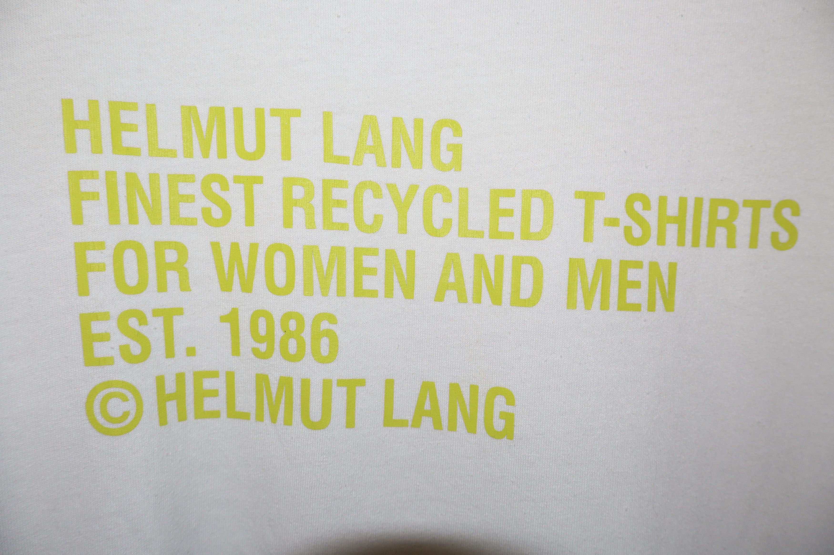 Helmut Lang logo print recycled t-shirt Size US XL / EU 56 / 4 - 2 Thumbnail