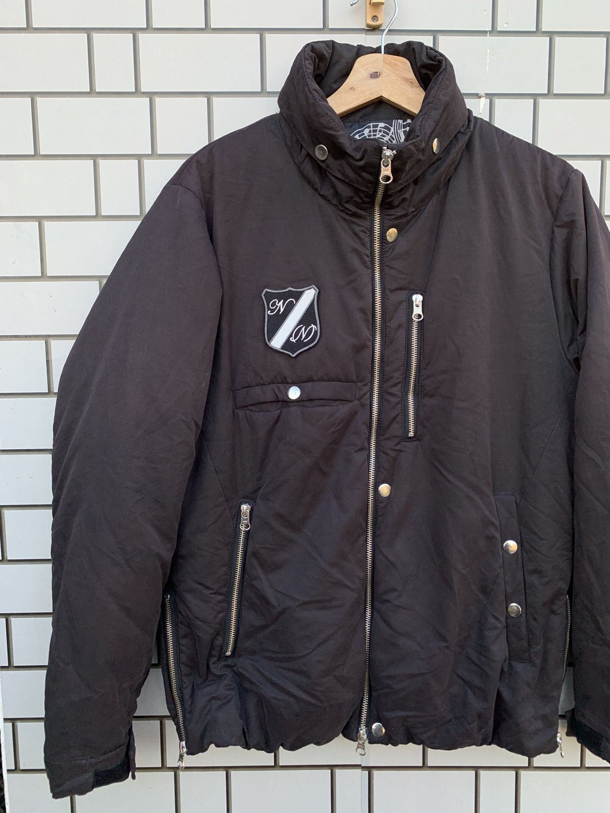 Japanese Brand 2017 A/W NUMBER (N)INE INSULATION ZIP UP BOMBER JACKET Size US M / EU 48-50 / 2 - 9 Thumbnail