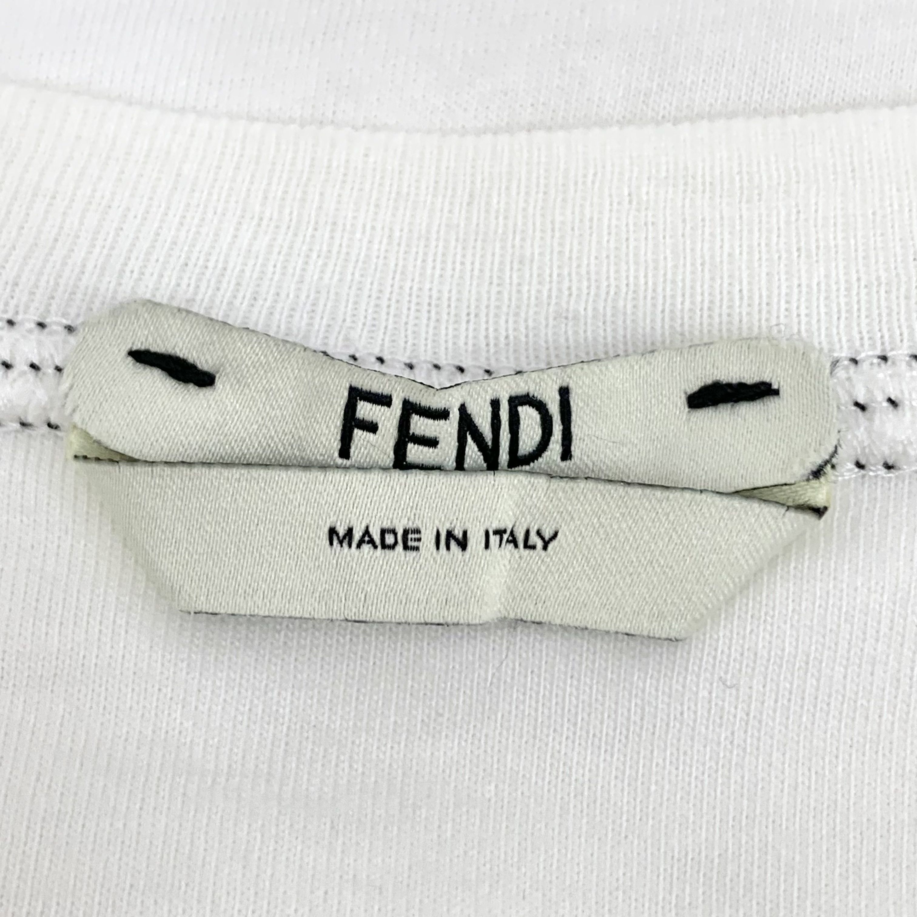 Fendi Fendi FF Logo T-Shirt White (40) Size S / US 4 / IT 40 - 5 Thumbnail