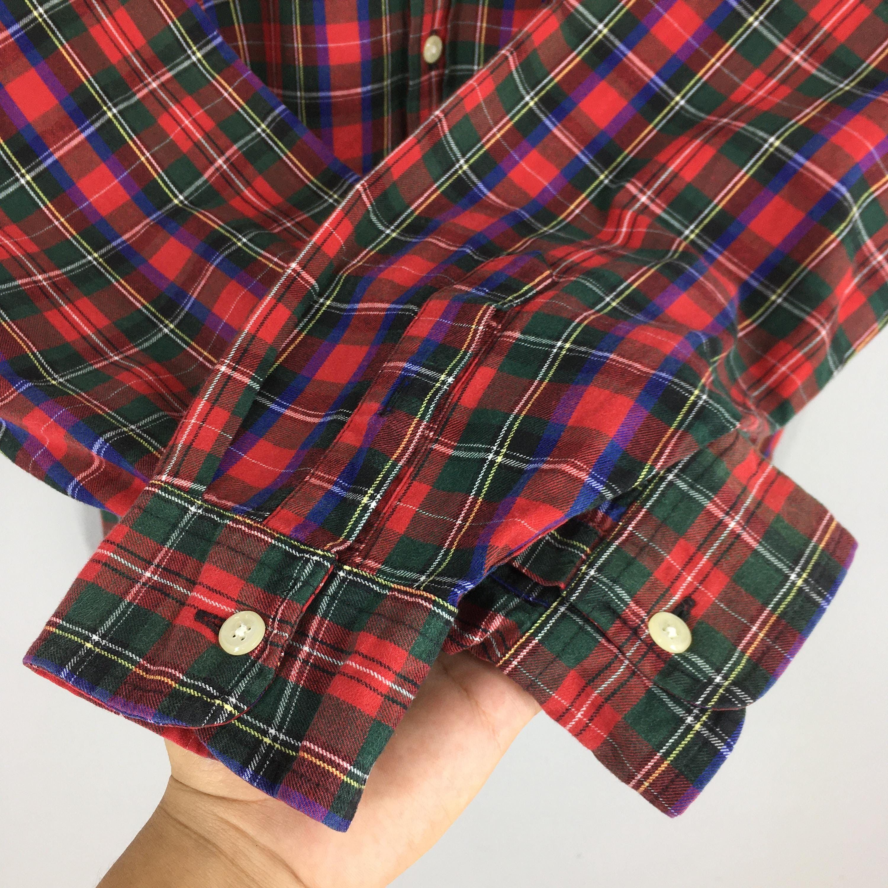 Polo Ralph Lauren Vintage Polo Ralph Lauren Checkered Flannel Red Shirt Large Size US L / EU 52-54 / 3 - 4 Thumbnail