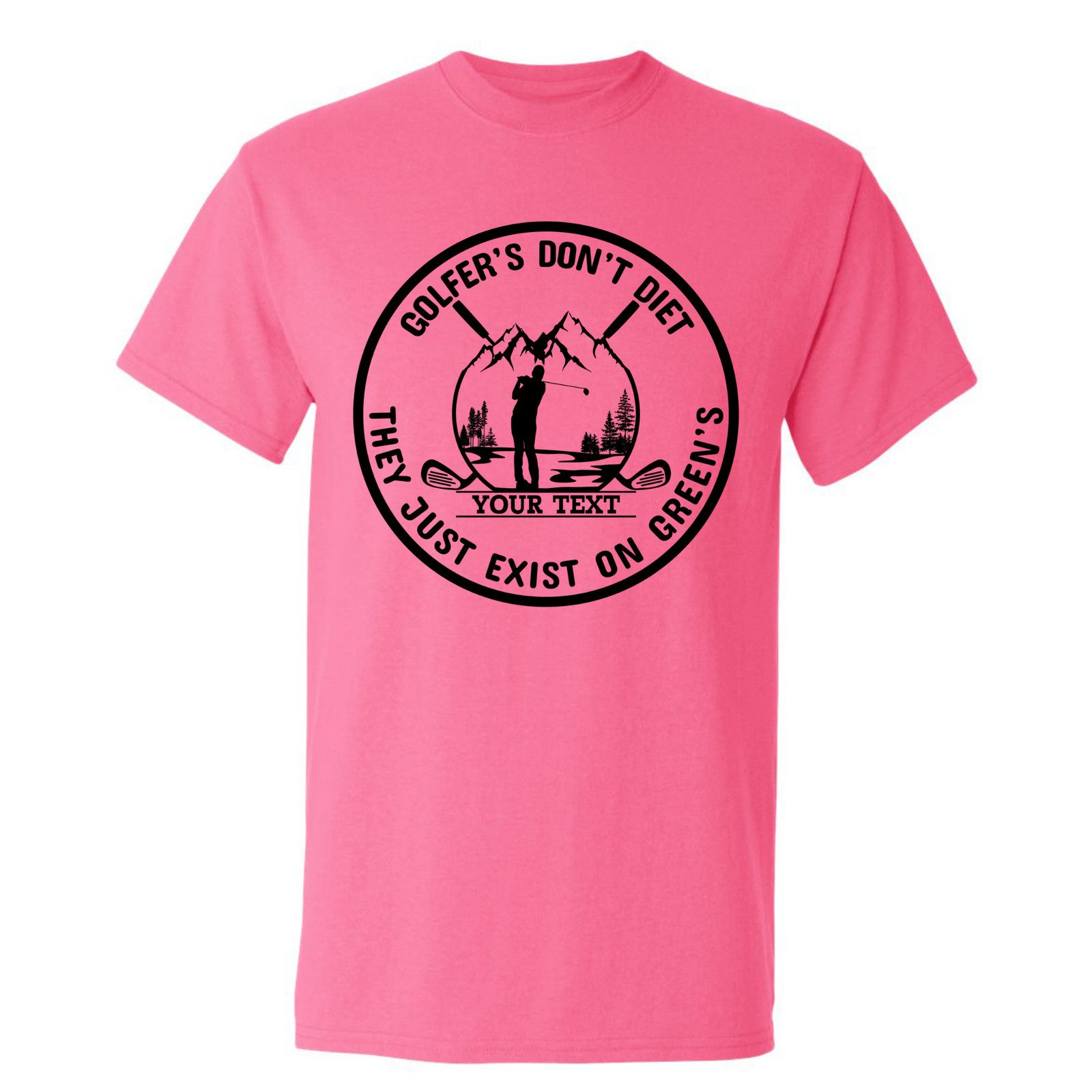 Gildan Golfers Don't Diet Custom Name Funny Swinging Golfer T-Shirt Size US XL / EU 56 / 4 - 24 Thumbnail